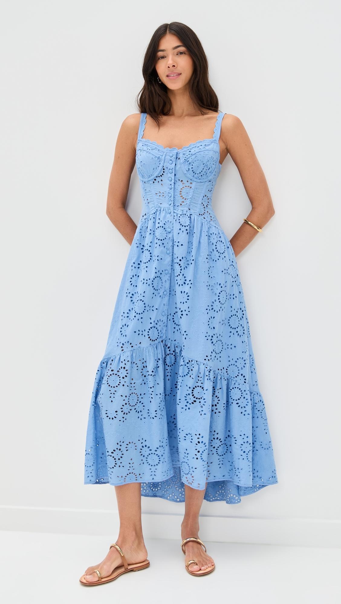 knee length dresses for ladies ASTR The Label Lace Bustier Midi Dress – Lee & Me Boutique