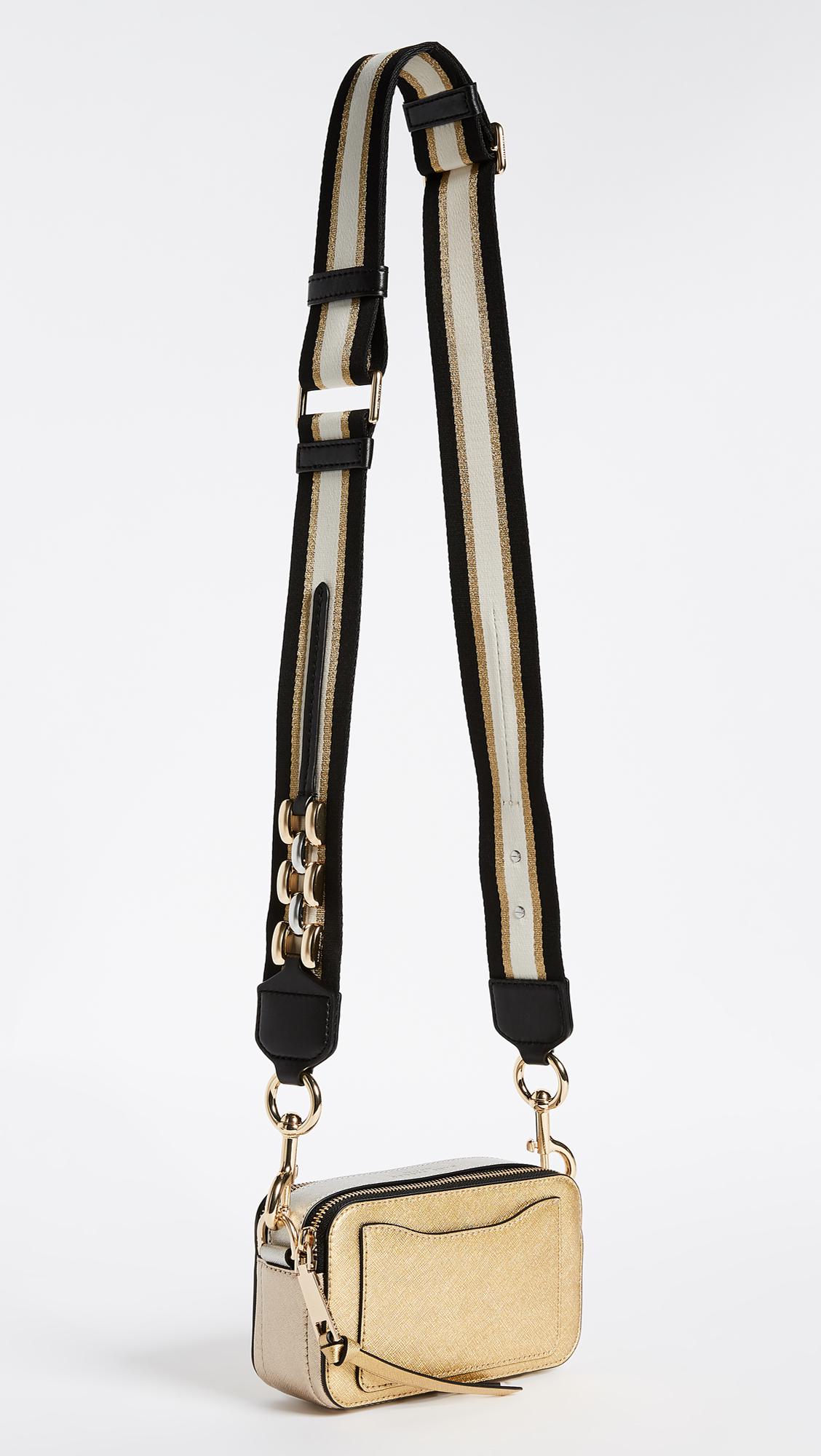 Marc Jacobs Leather Metallic Snapshot Cross Body Bag - Lyst