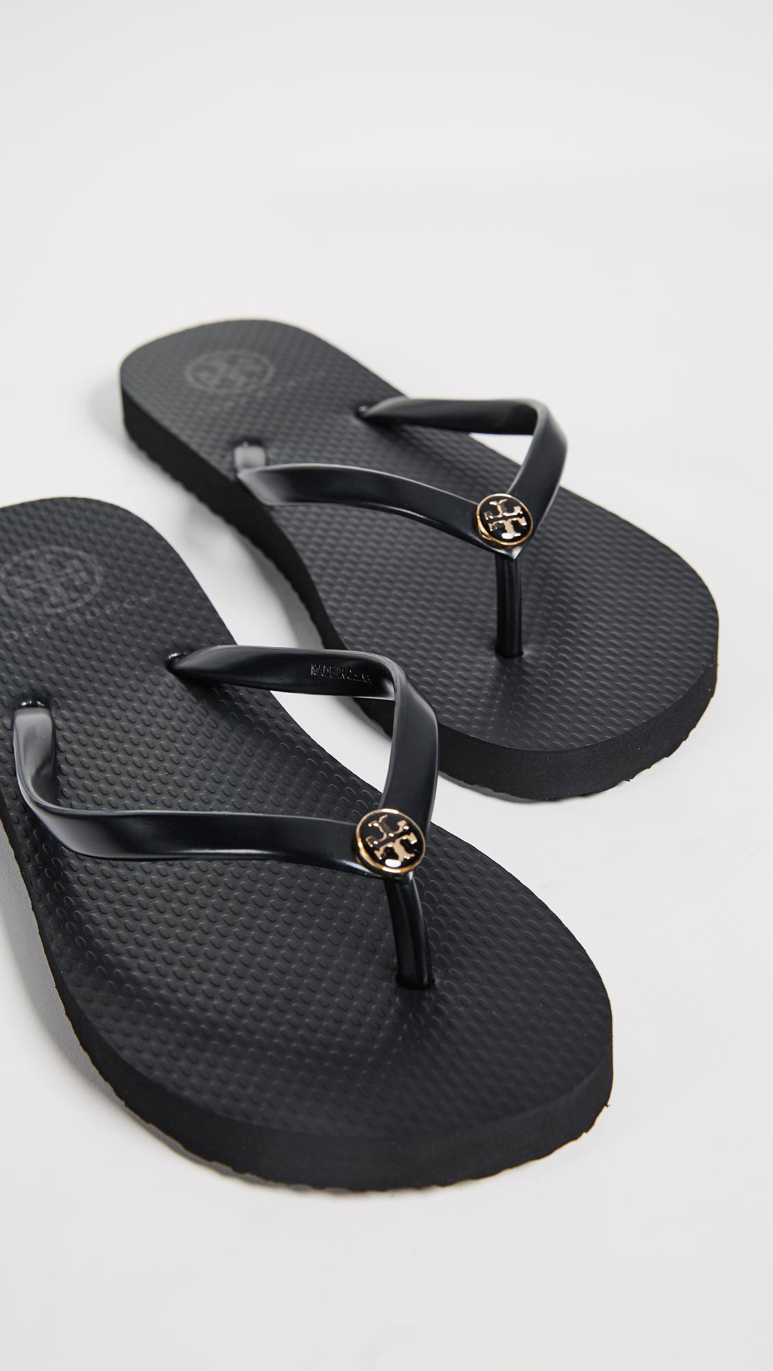 tory burch black jelly flip flops