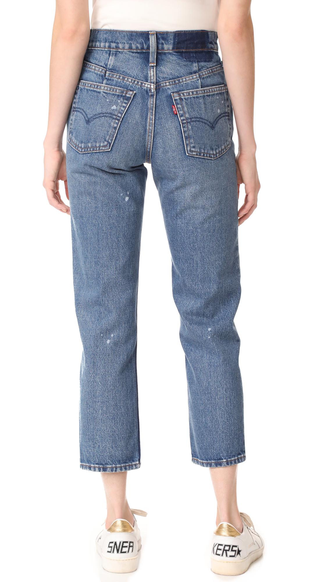 levi's altered straight leg jeans