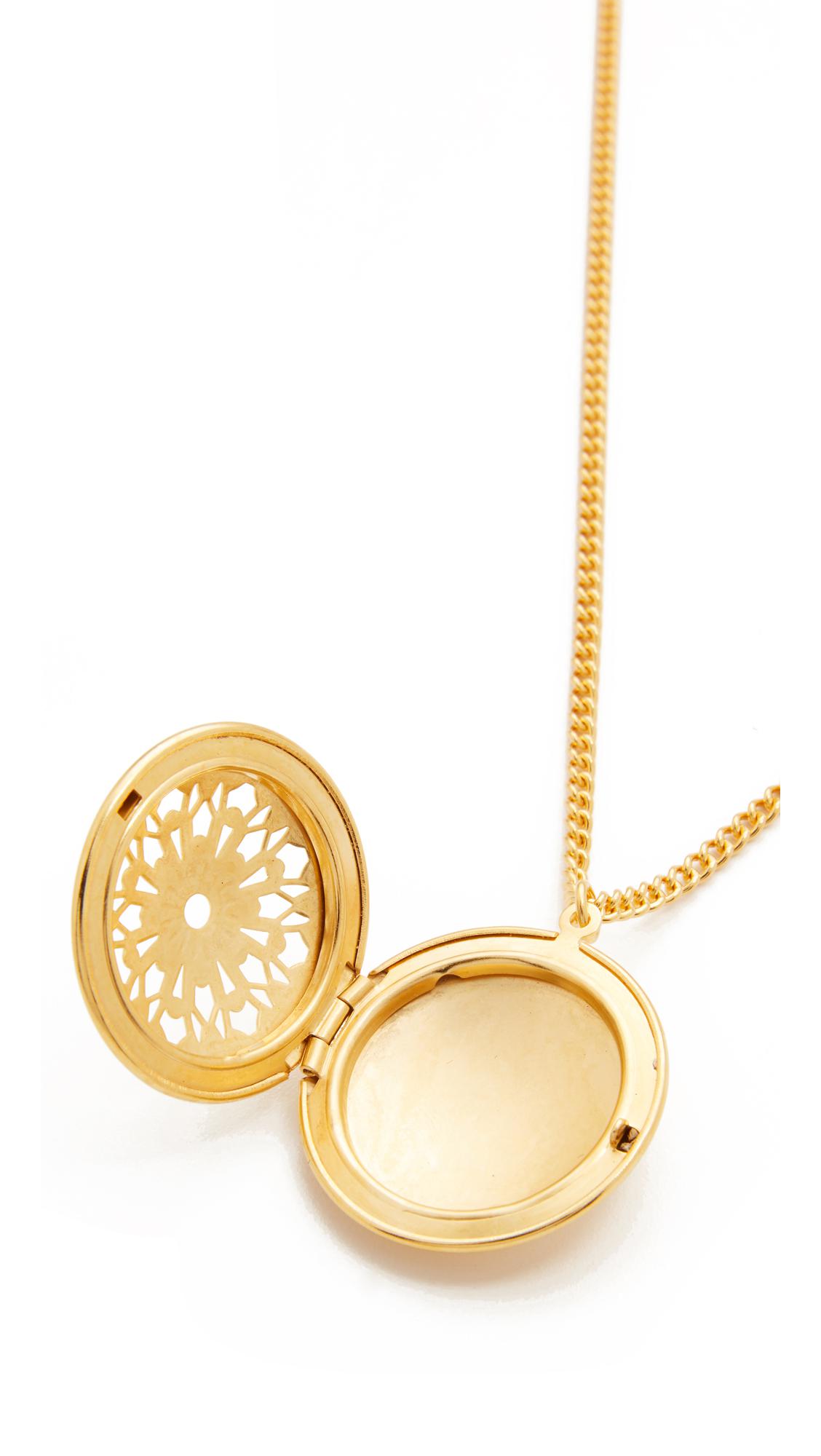 Ben-Amun Simple Gold Locket Necklace in 