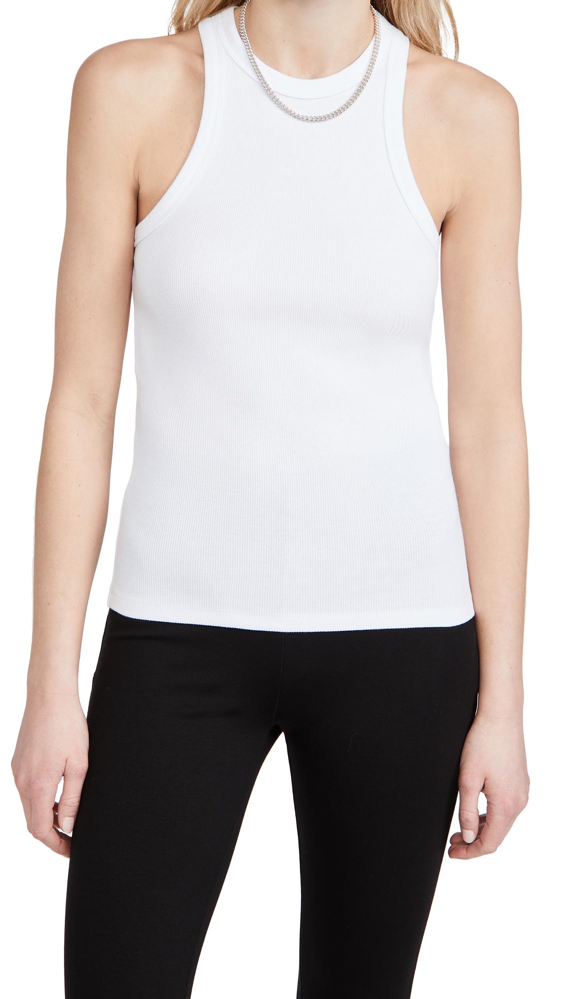 anine bing white tank