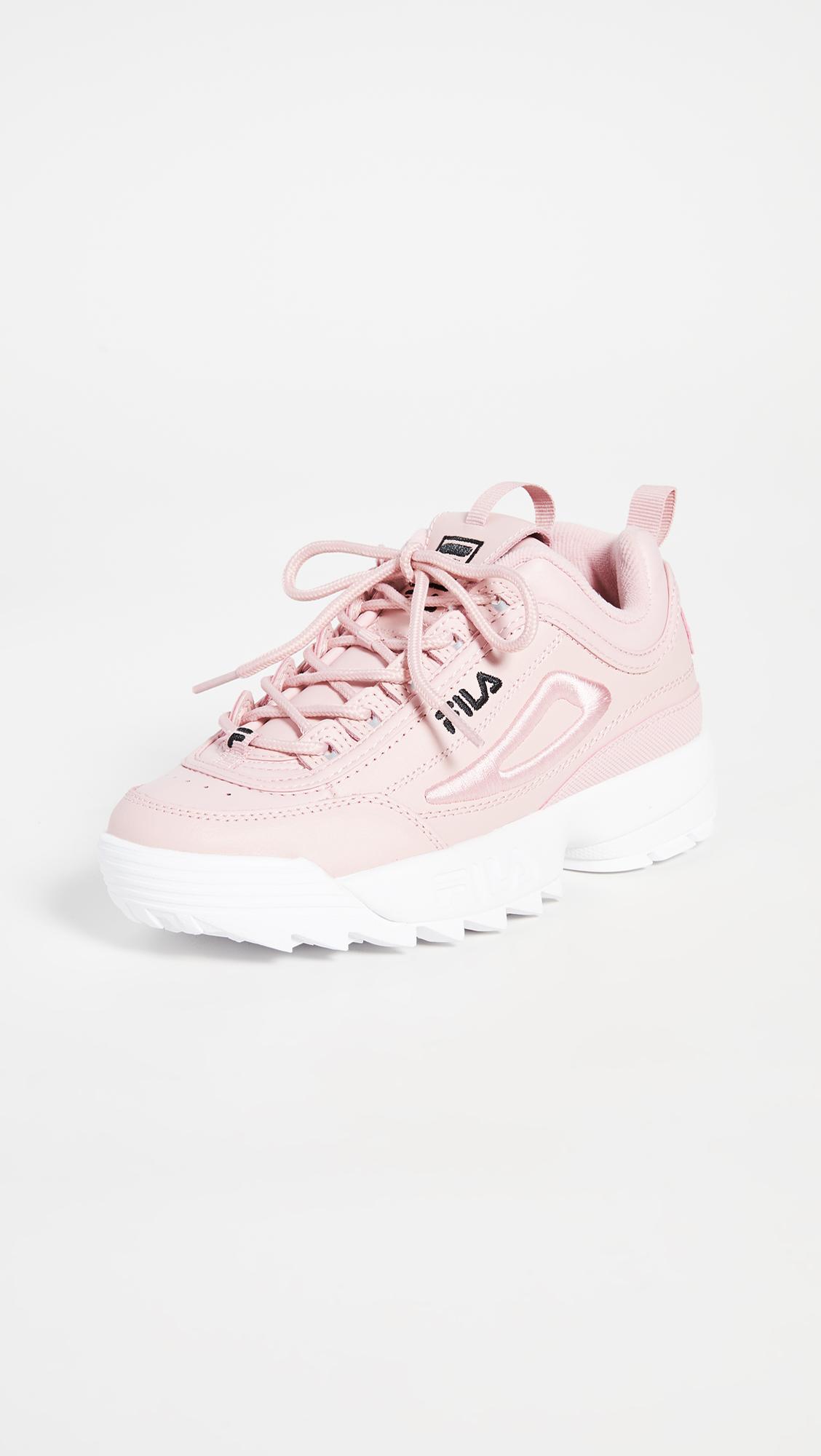 baby pink fila sneakers