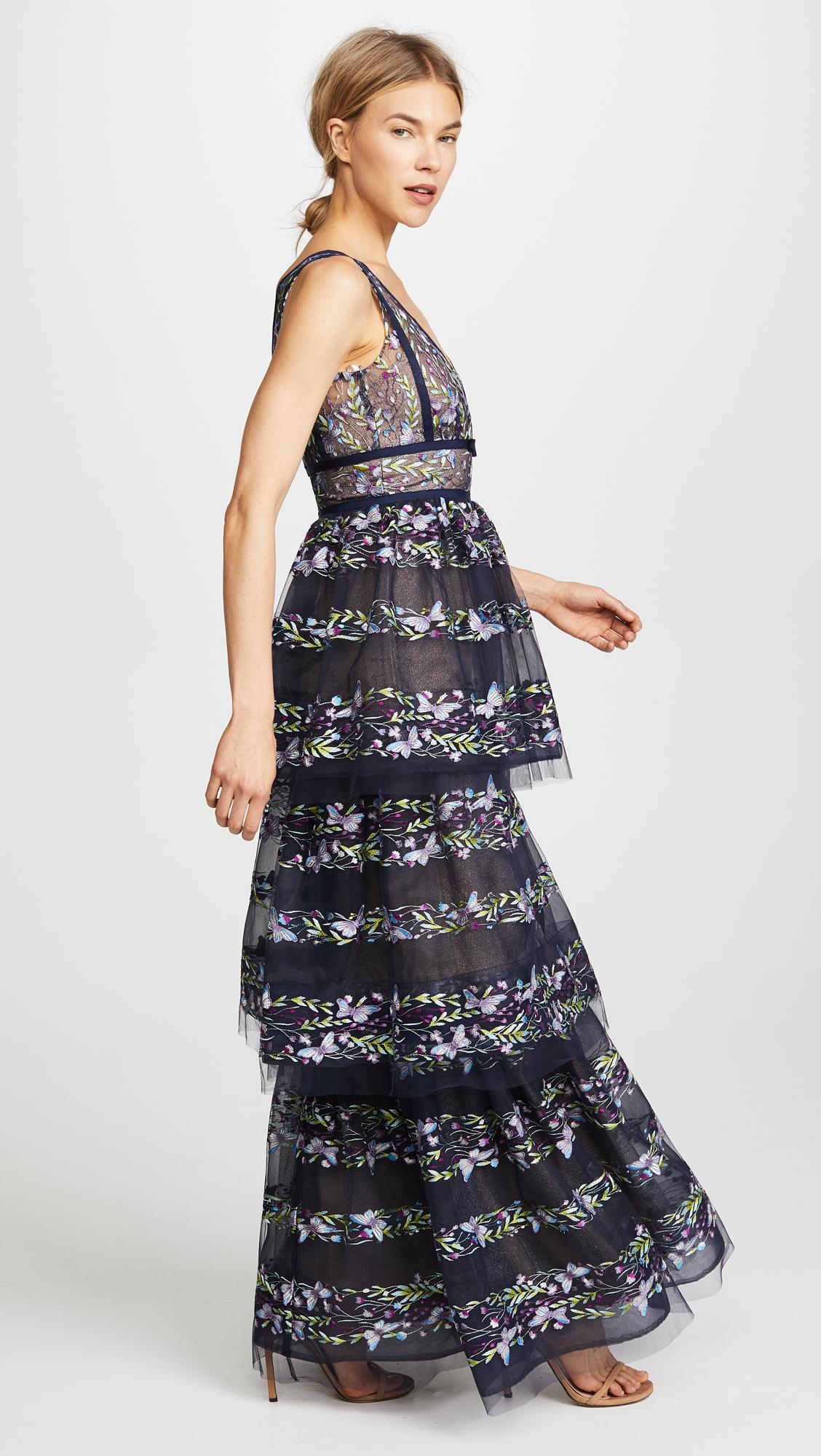 blue marchesa gown
