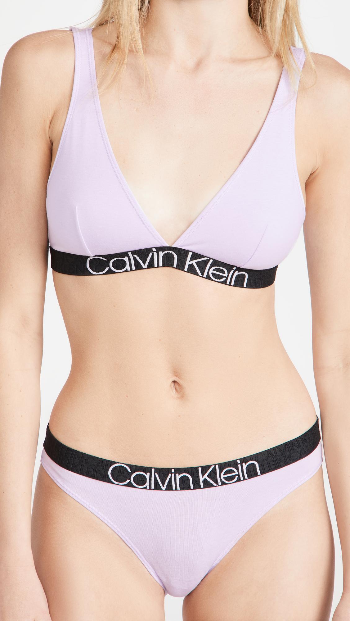 Calvin Klein Reconsidered Comfort Unlined Triangle Bra | Lyst
