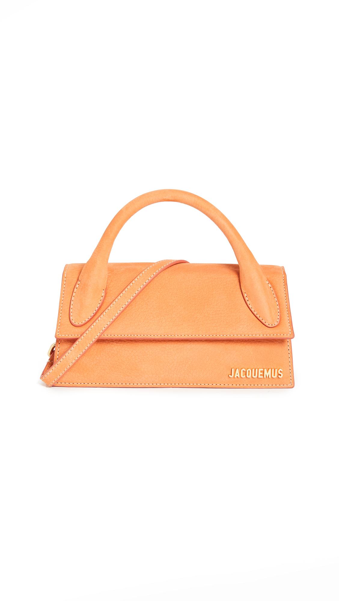 Jacquemus Leather Le Chiquito Long Bag in Orange | Lyst