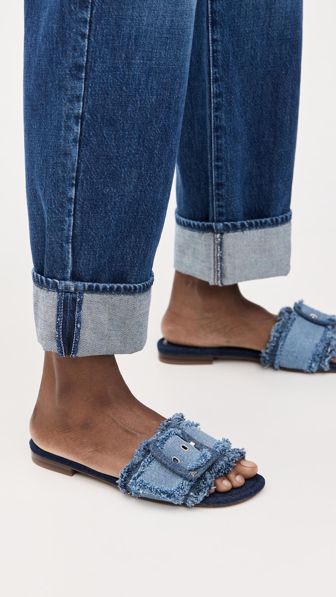 Sandalias Diseño Oversized Sandalias Planas Sam Edelman Bambi Mujer - Rafia  Con Hebilla Oversize, Tacon 0.5 Pulgadas Calzado Casual Elegante, image size:1128x2000