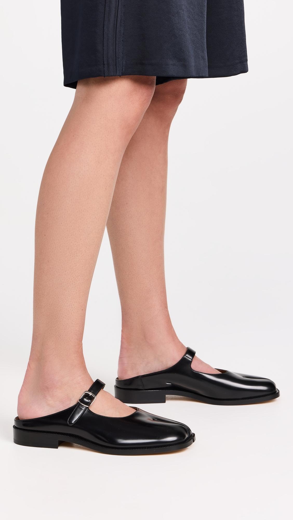 Maison Margiela Tabi City Mary Jane Mules in Black Lyst