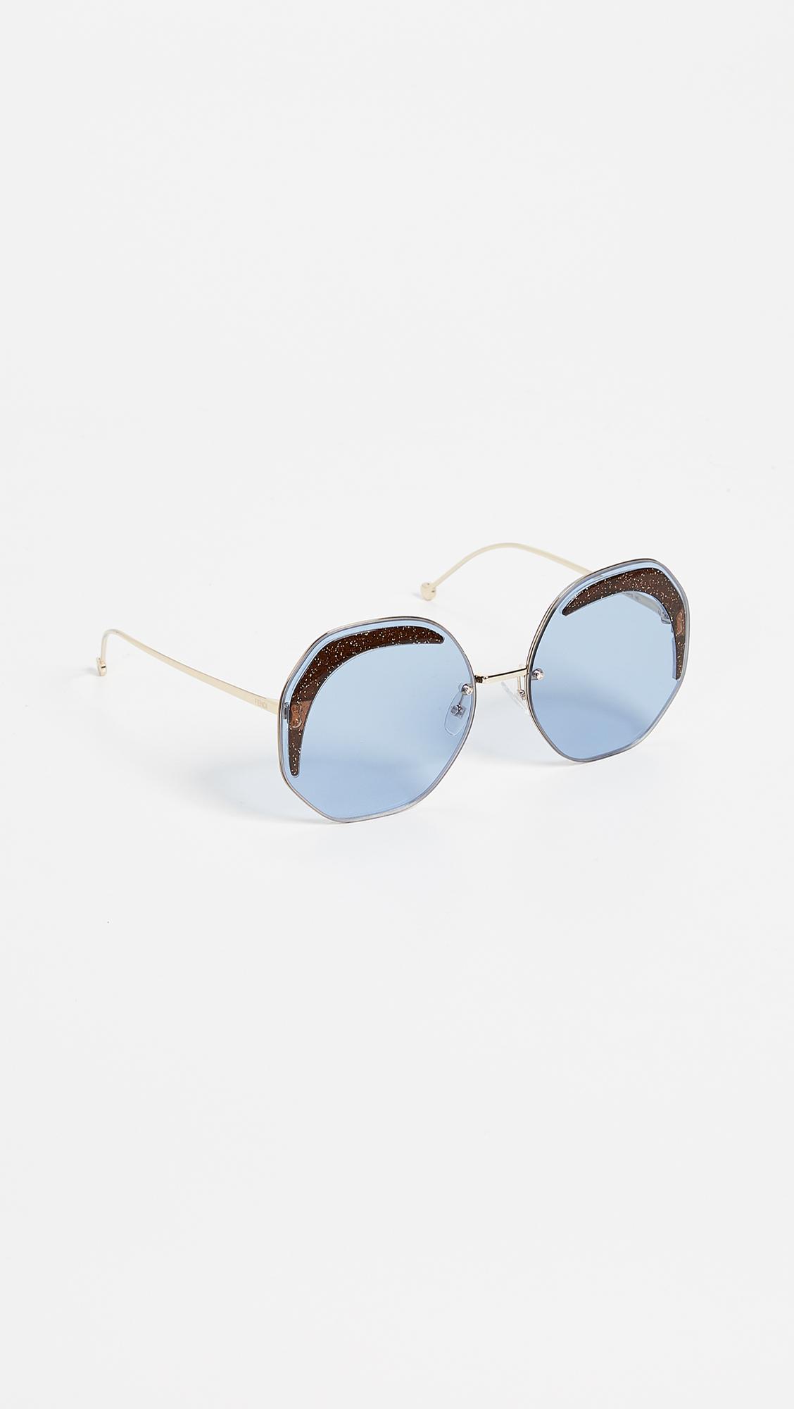 fendi geometric sunglasses