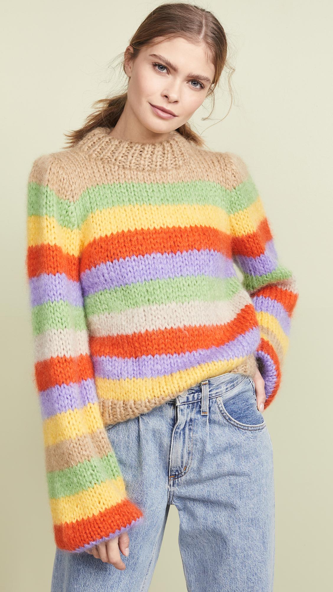 ganni multicolor pullover