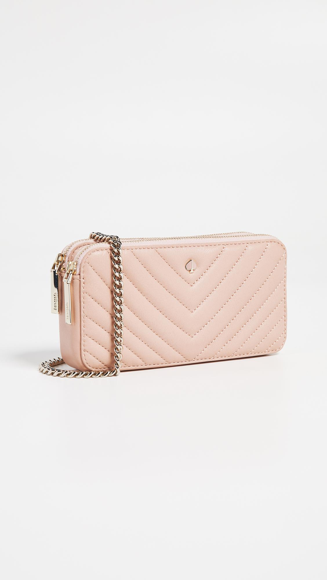 Kate Spade Amelia Double Zip Mini Crossbody Bag in Pink | Lyst