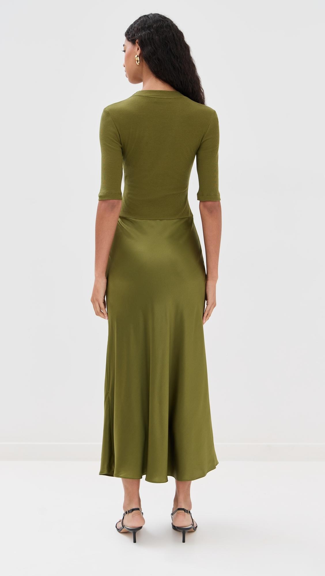 slim fit dress slacks Rosetta Getty | Ruched Slip Dress | S
