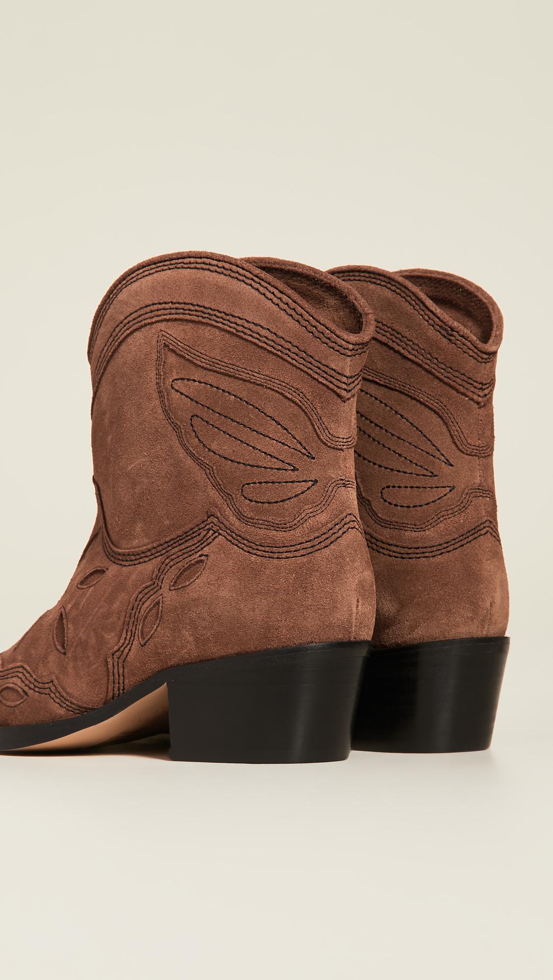 Ganni Low Texas Boots in Brown | Lyst