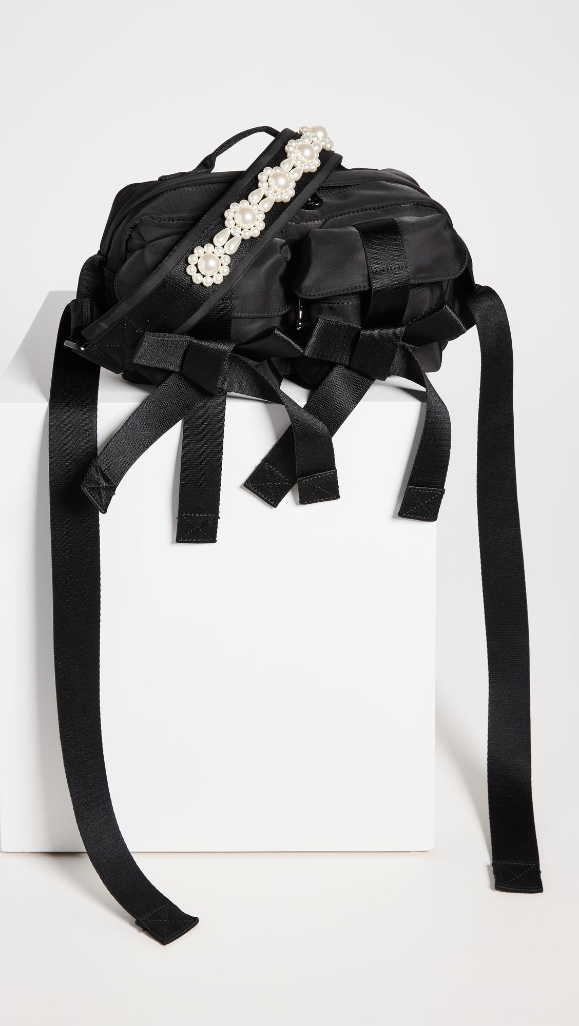Simone Rocha Bow Front Crossbody Bum Bag in Black Lyst