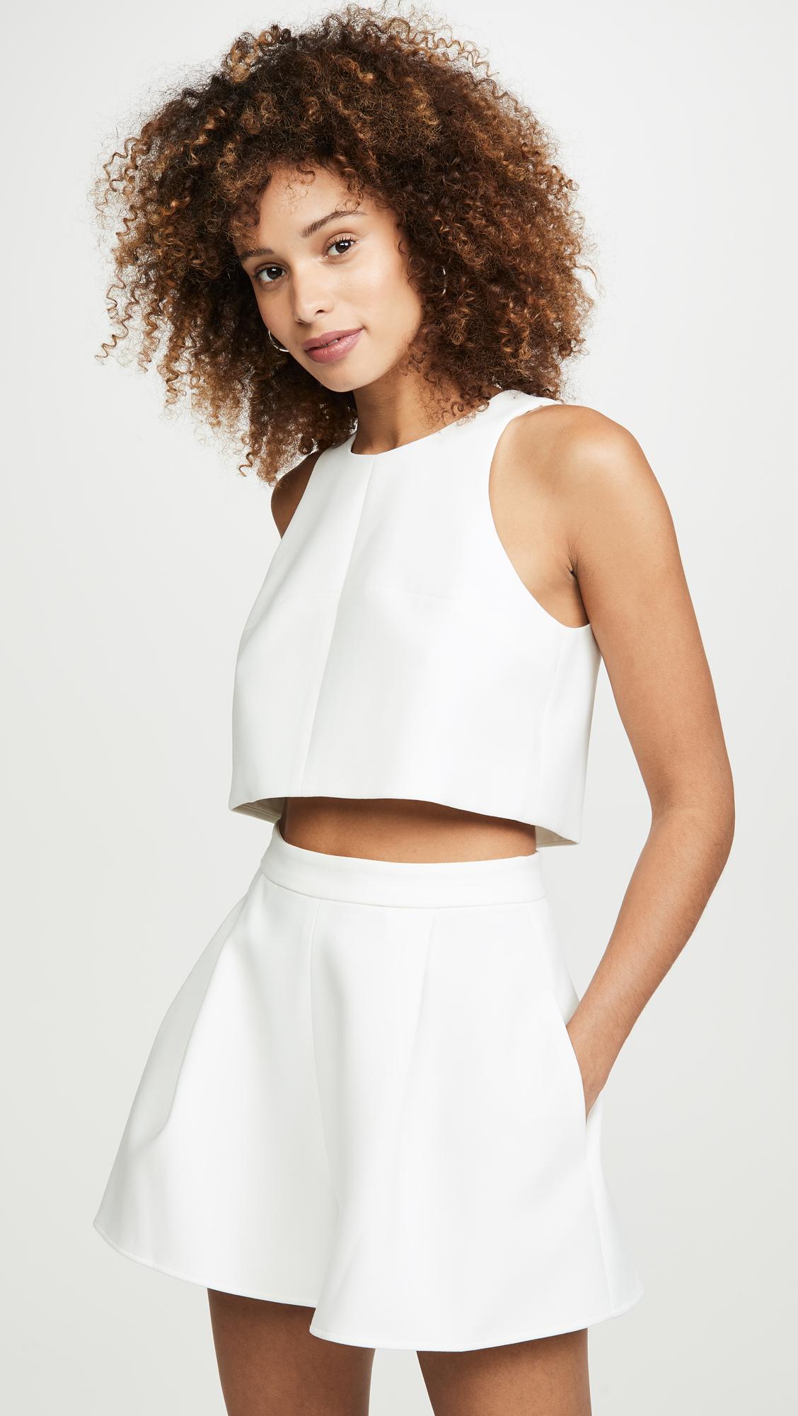 white two piece romper