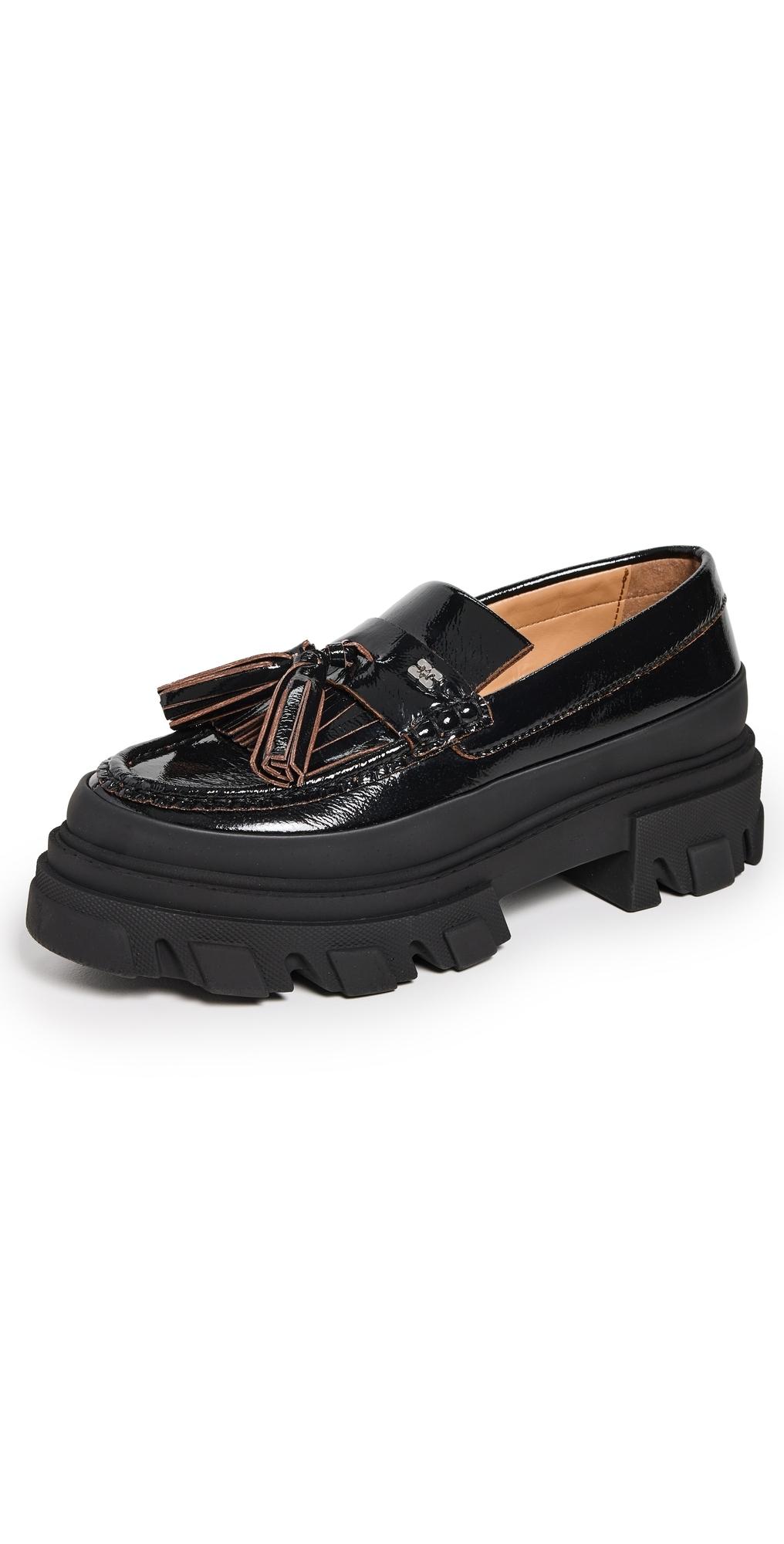 Ganni■ Everyday Loafer Naplack - Black 【 残りわずか】 Ganni Everyday Loafer Naplack Black Casual Shoes GANNI