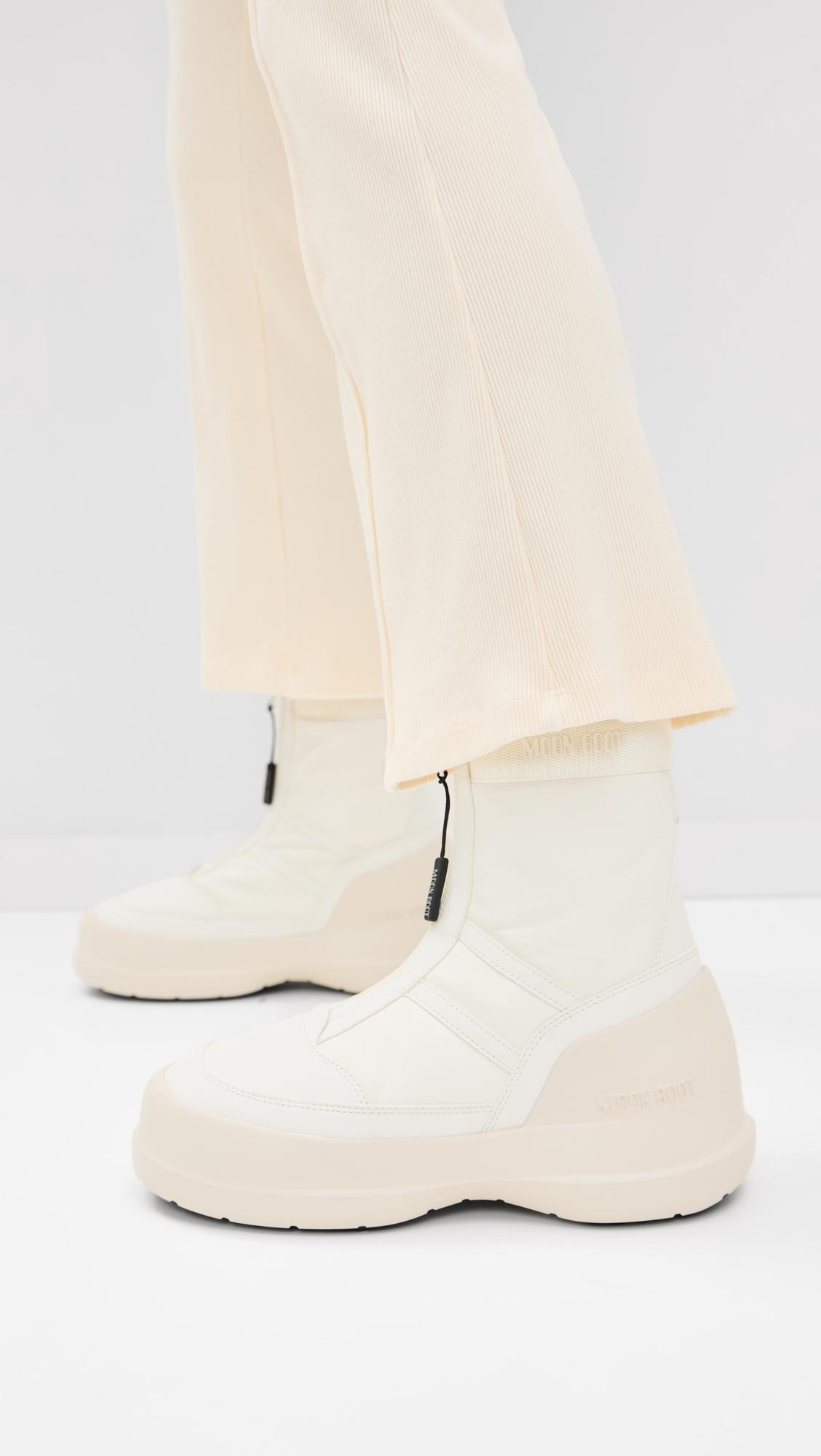 ブーツその他 MOON BOOT WOMEN Luna Zip Boots Cream LUNA CREAM ZIP BOOTS | Moon Boot®