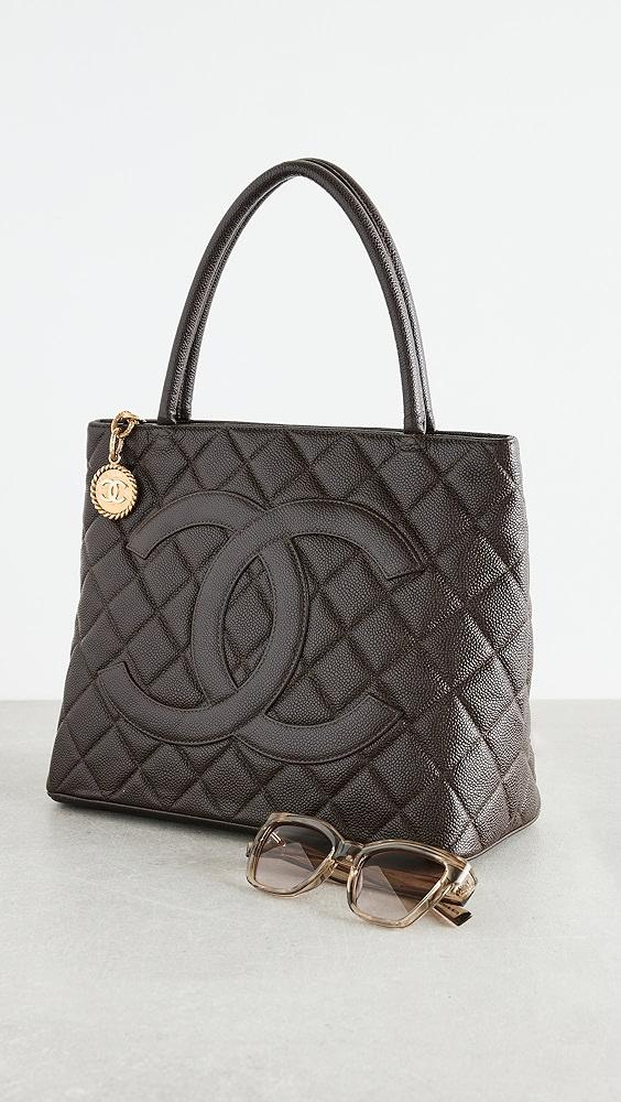 What Goes Around Comes Around Chanel Brown Caviar Medallion Tote