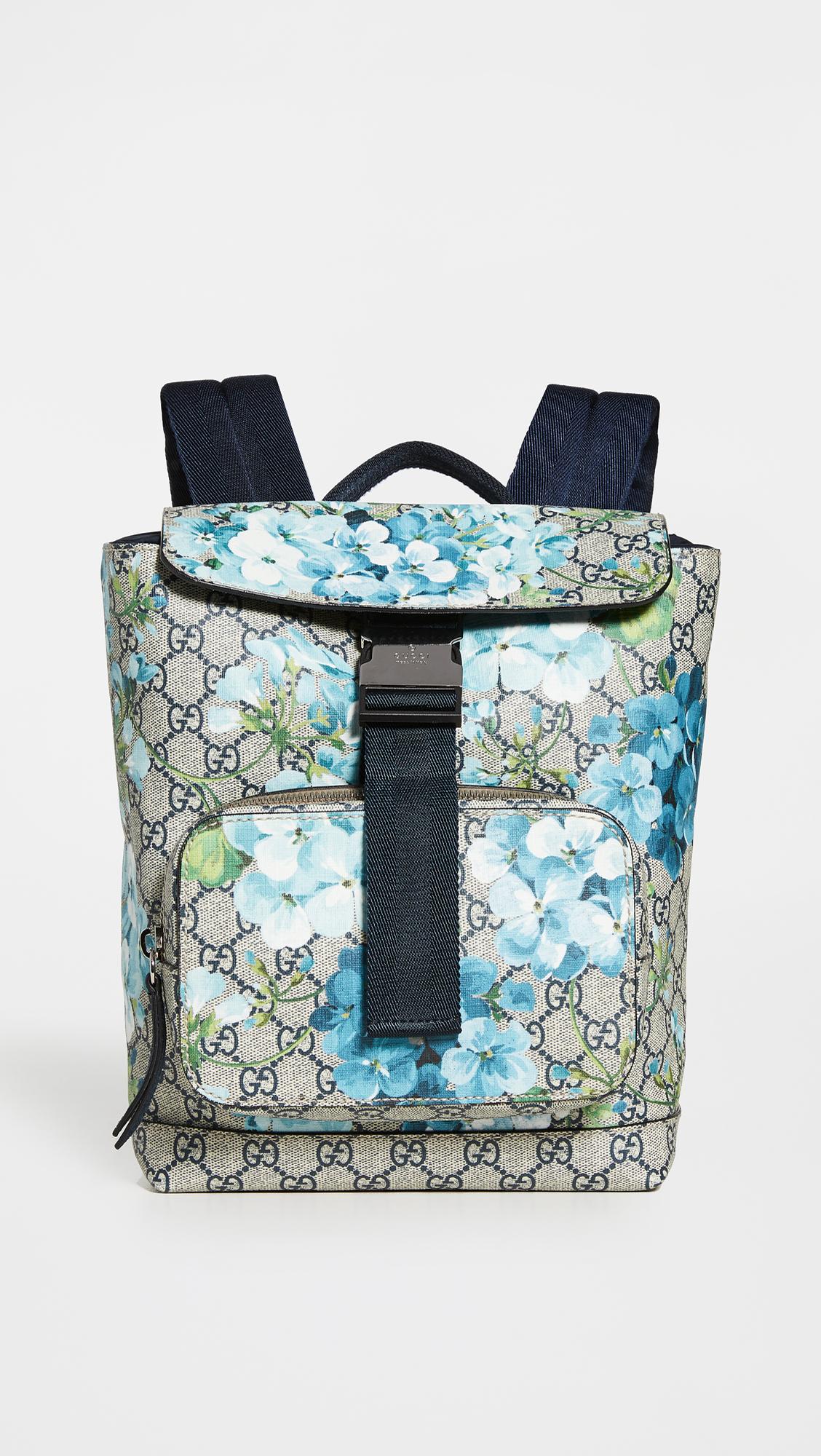 Gucci Coated Canvas Blooms Backpack in Black - Lyst