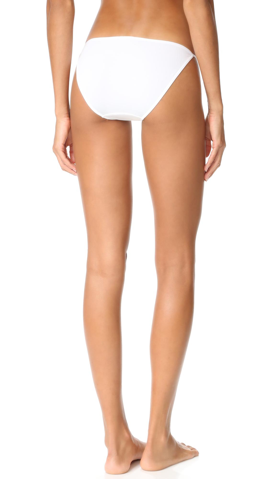 Calvin Klein Sleek String Bikini Panties in White