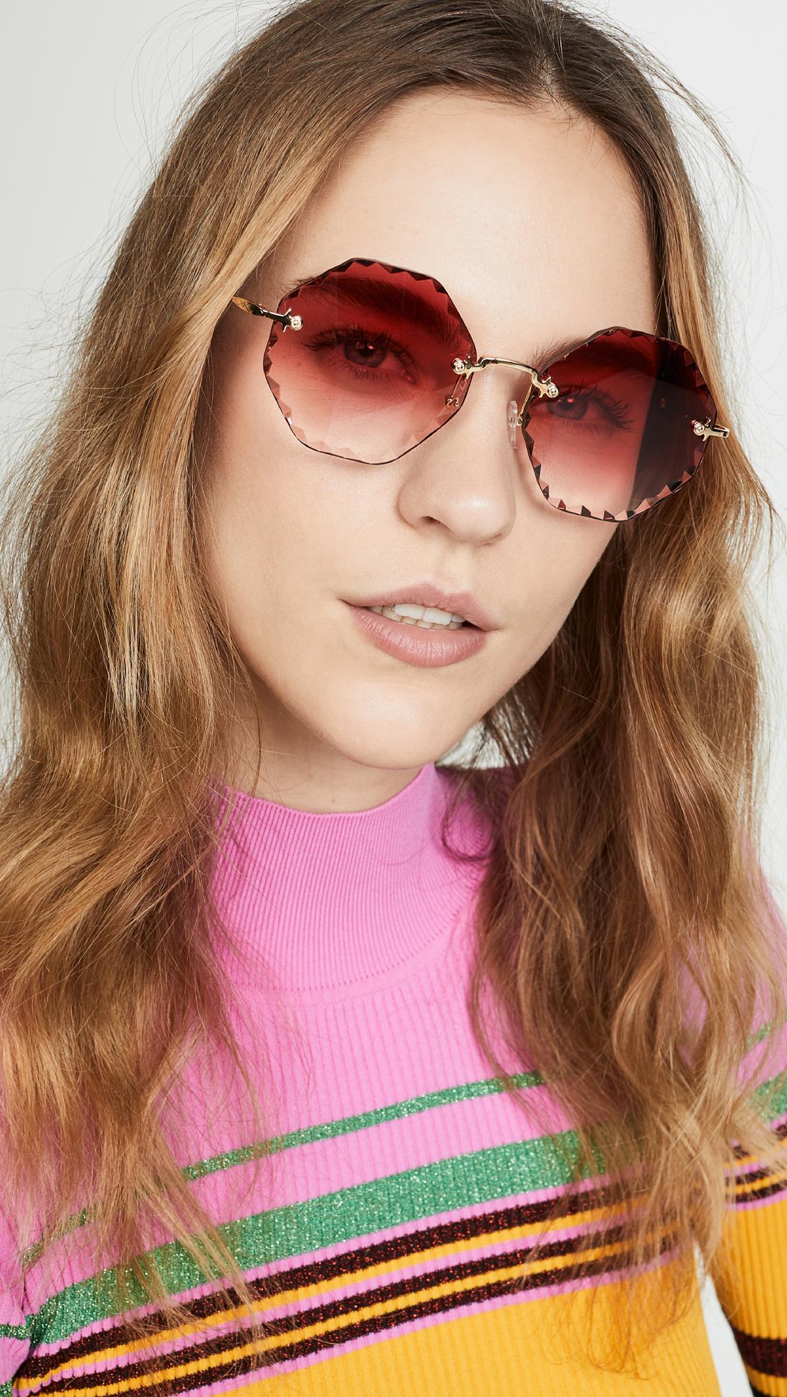 chloe rosie pink sunglasses