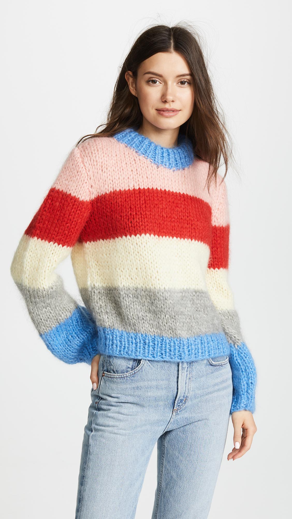 Ganni Julliard Mohair Sweater In Block Colour | Lyst Canada