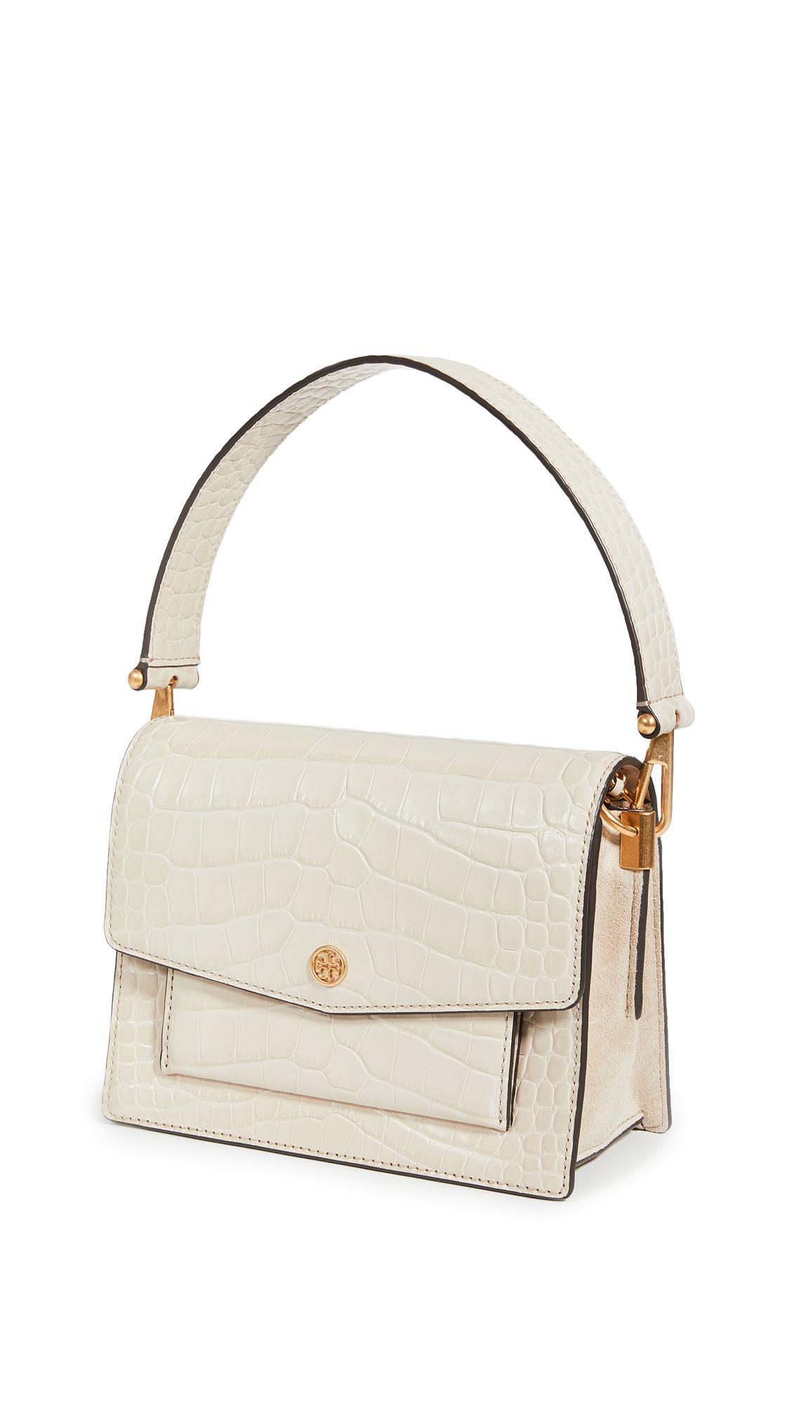 Tory Burch Robinson Double-strap Convertible Shoulder Bag in White