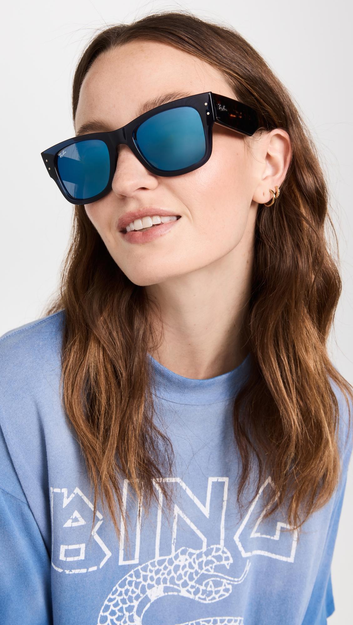 Navy blue wayfarer sunglasses sales