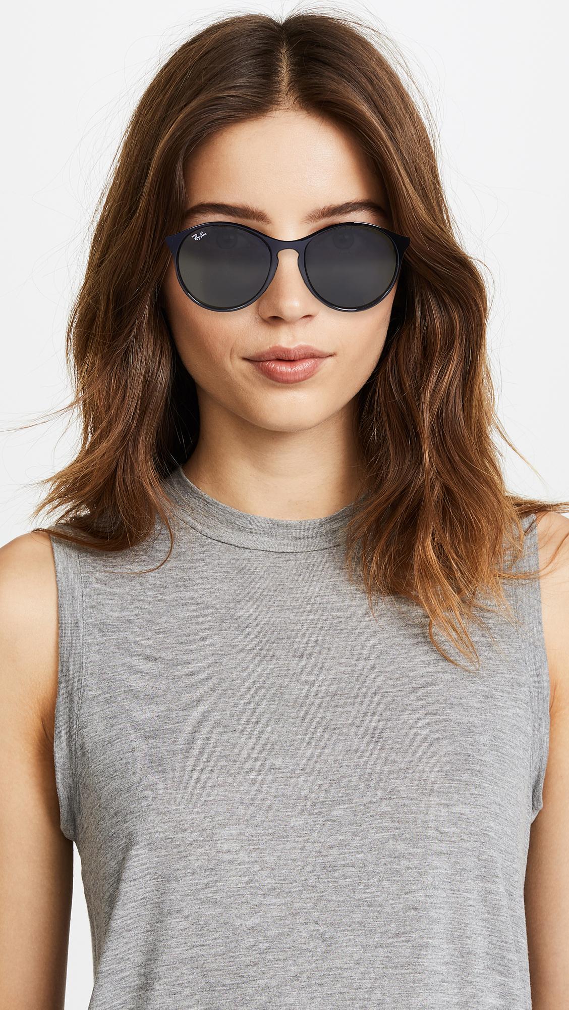 Ray-Ban Rb4371 Oversized Round Sunglasses in Black | Lyst