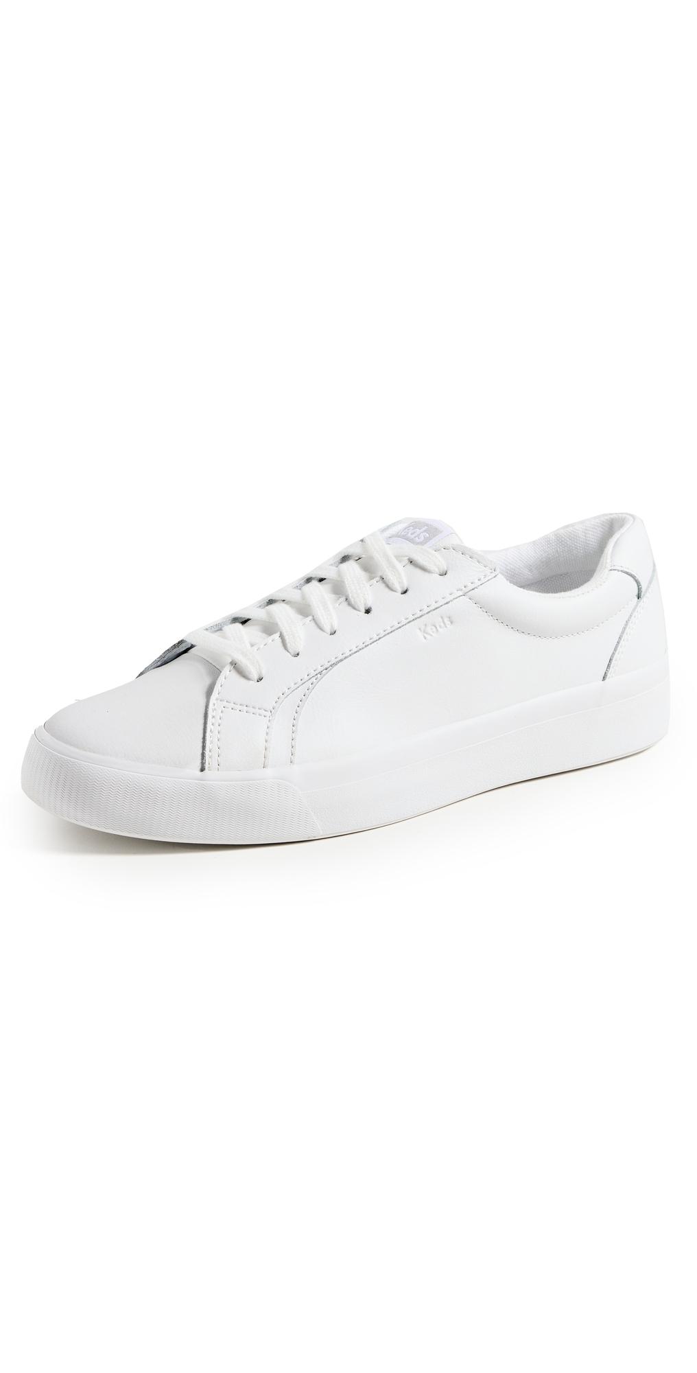 Keds white leather tennis shoes hot sale
