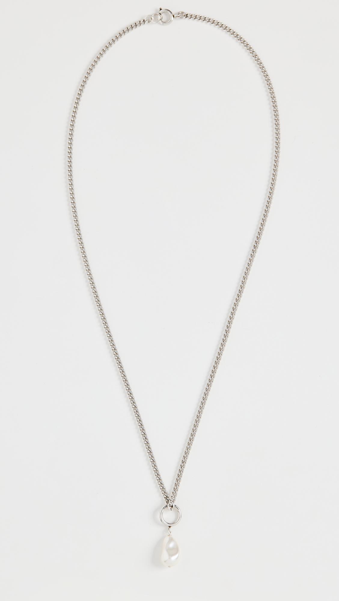 Isabel Marant Silver Rain Drop Man Necklace