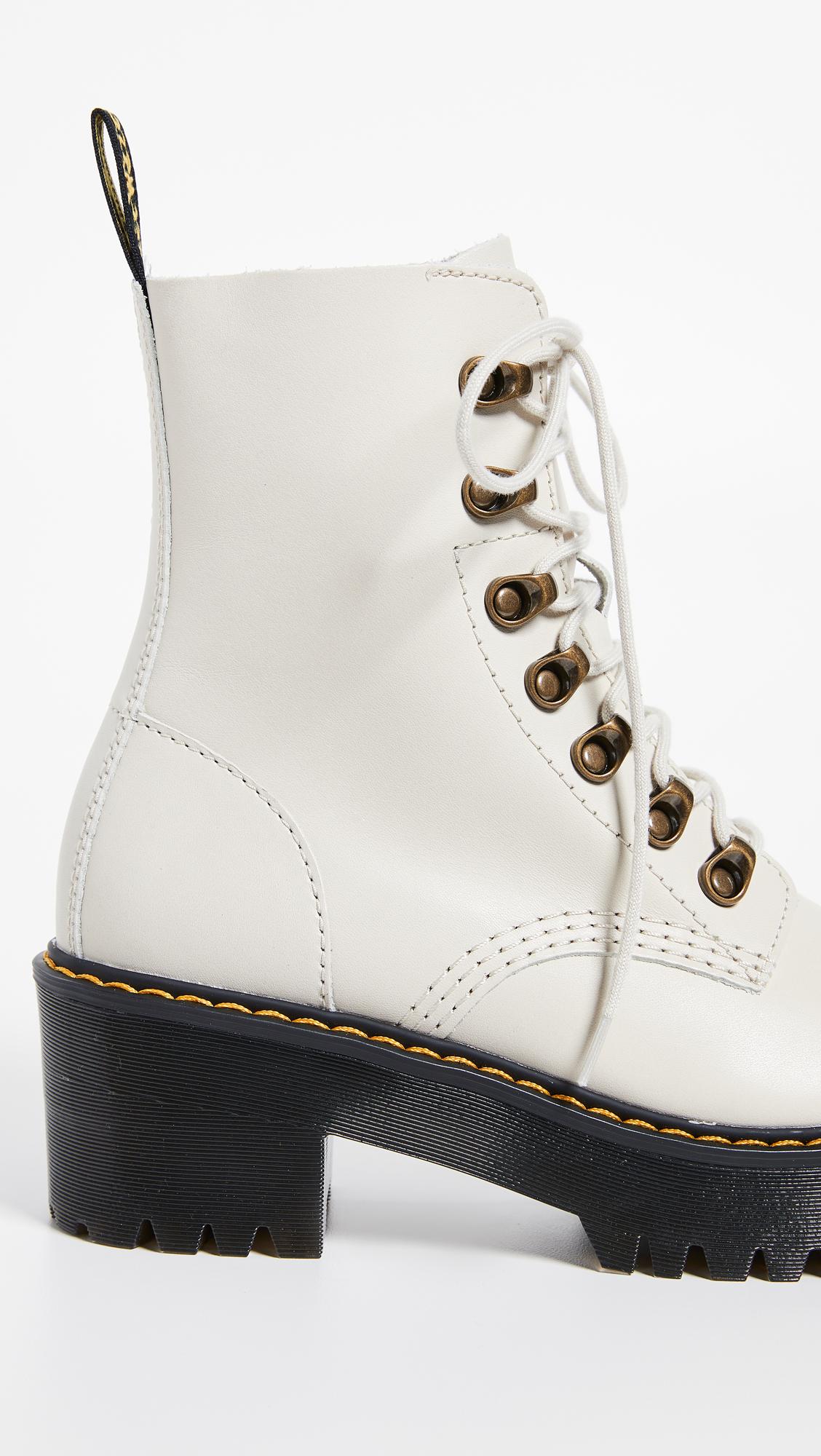 dr martens leona boots white
