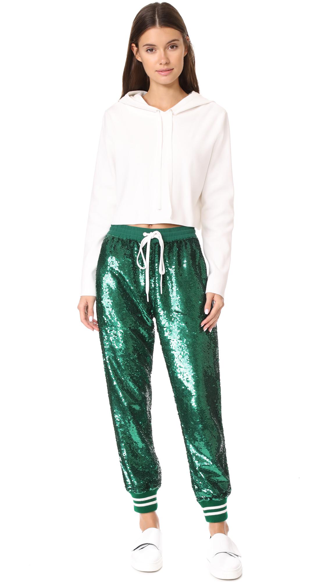 Ashish Sequin Track Pants in Green | Lyst