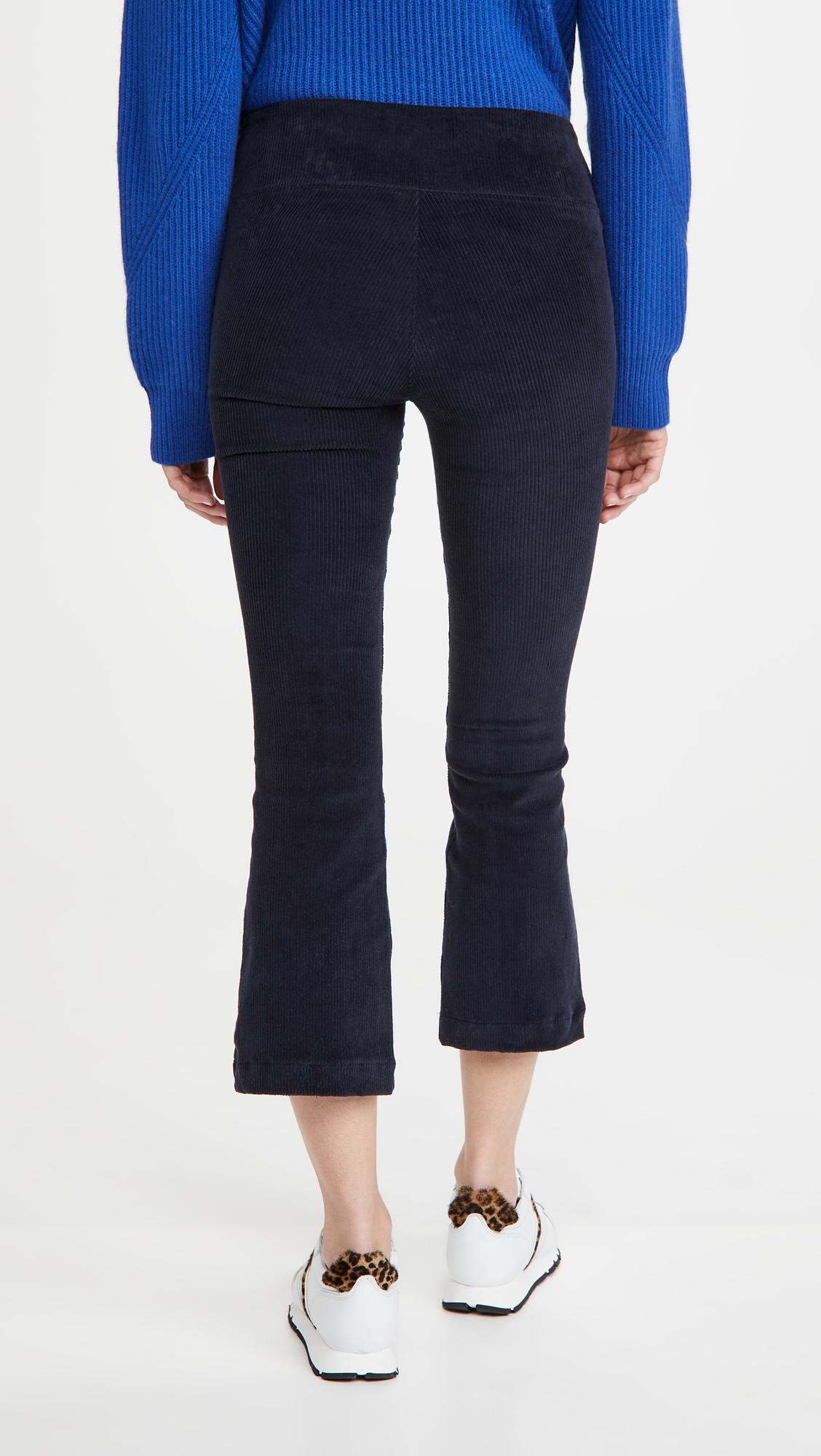 SPRWMN Crop Flare Corduroy Pants in Navy (Blue) Lyst