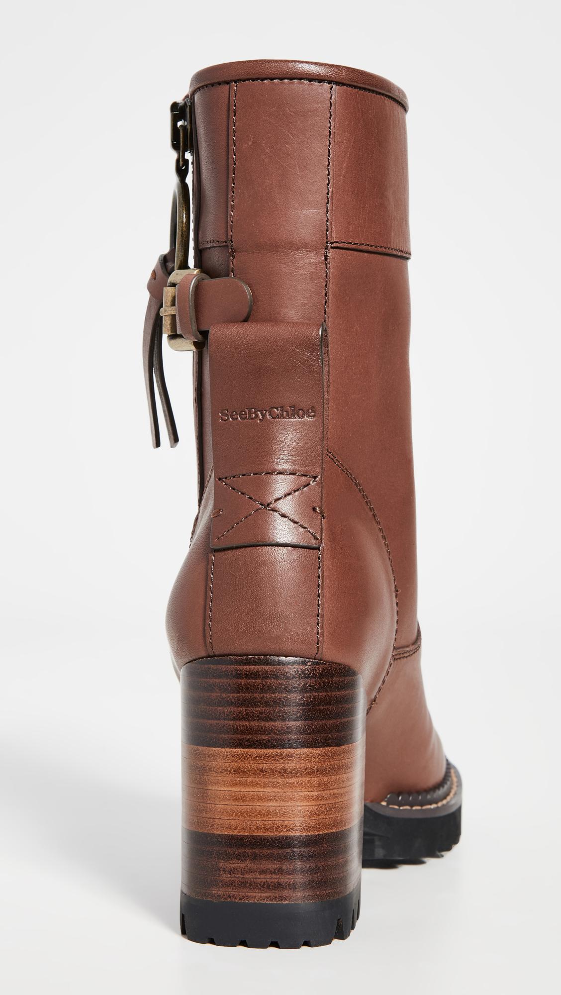 see by chloe lug sole boots