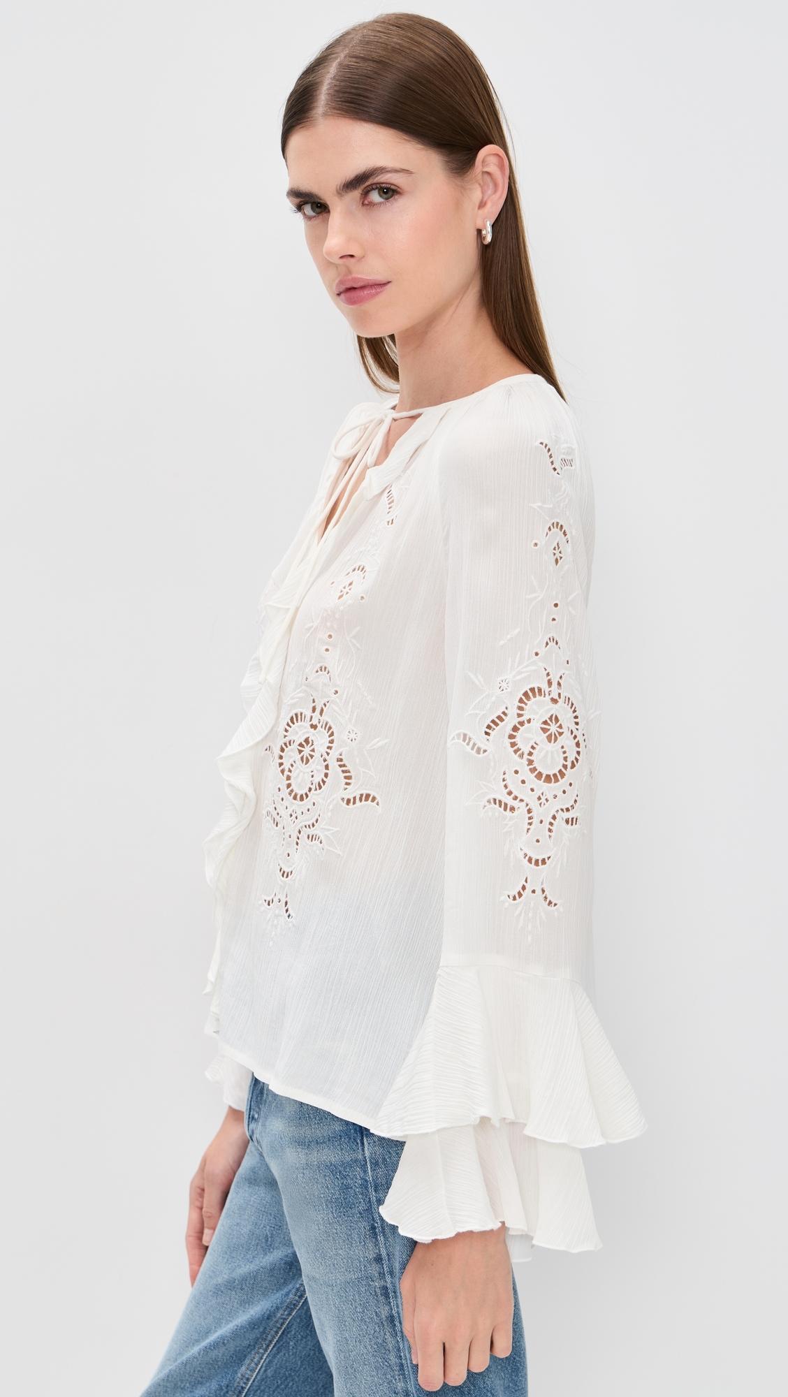BA&SH 売れ筋商品|||バッシュ シャツ トップス レディース Shirts White White Tops & Shirts For Women - Patterned & Floral Print