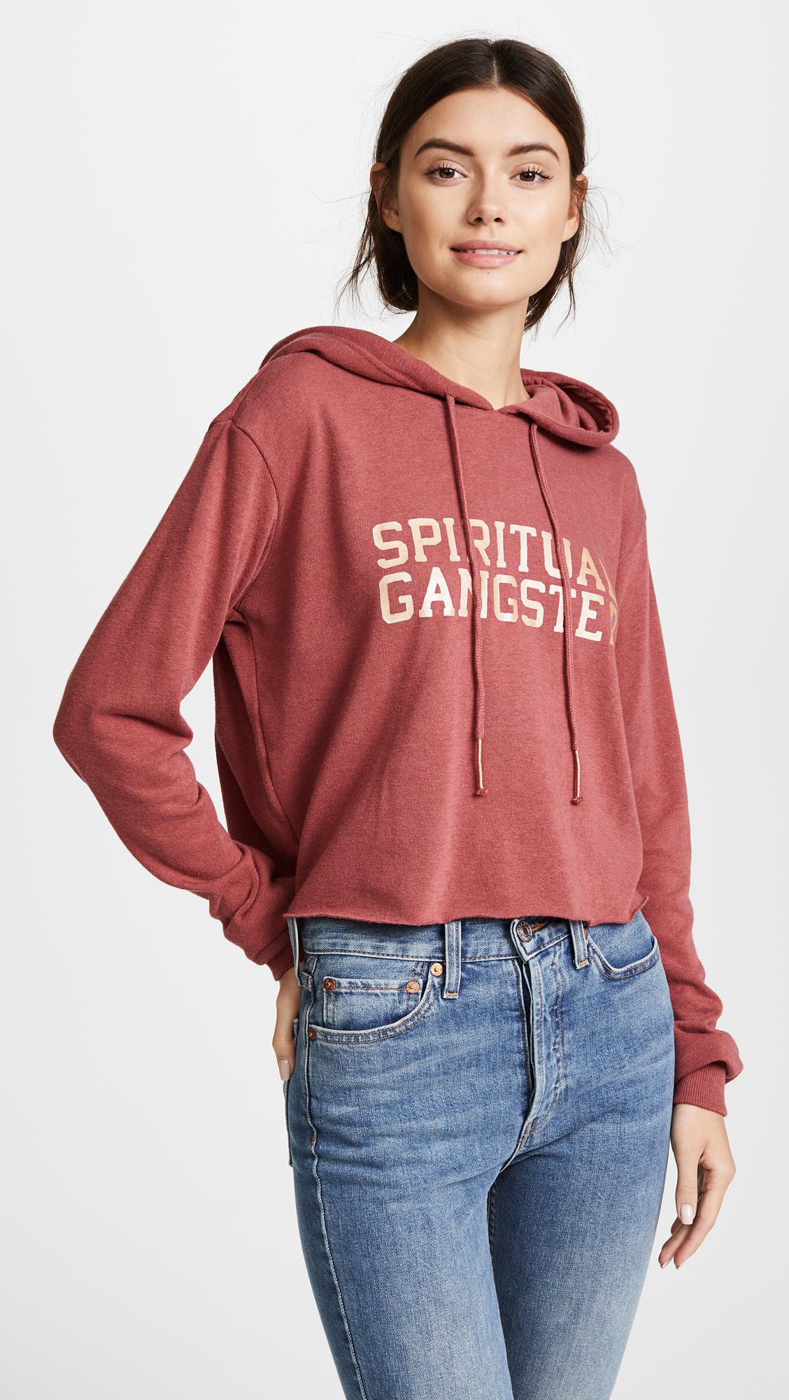 spiritual gangster pink sweatshirt