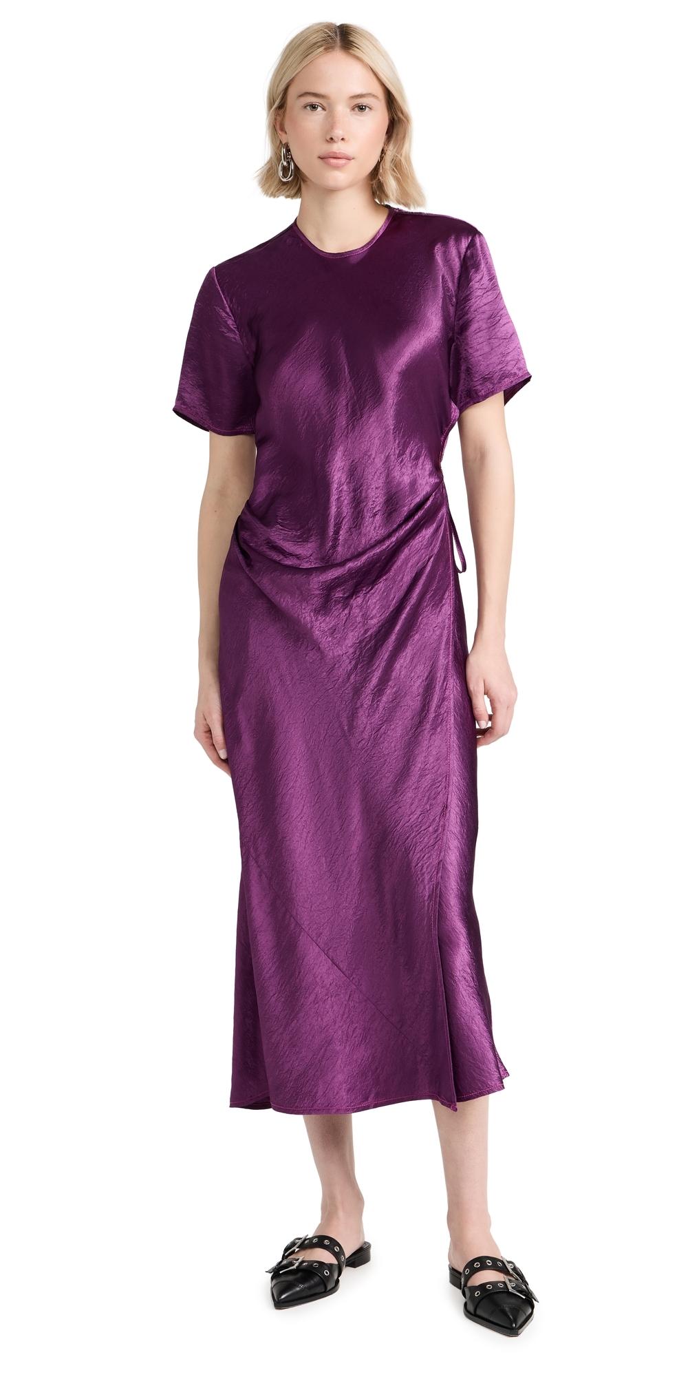 Acne Studios Short Sleeved Wrap Dress in Purple Lyst