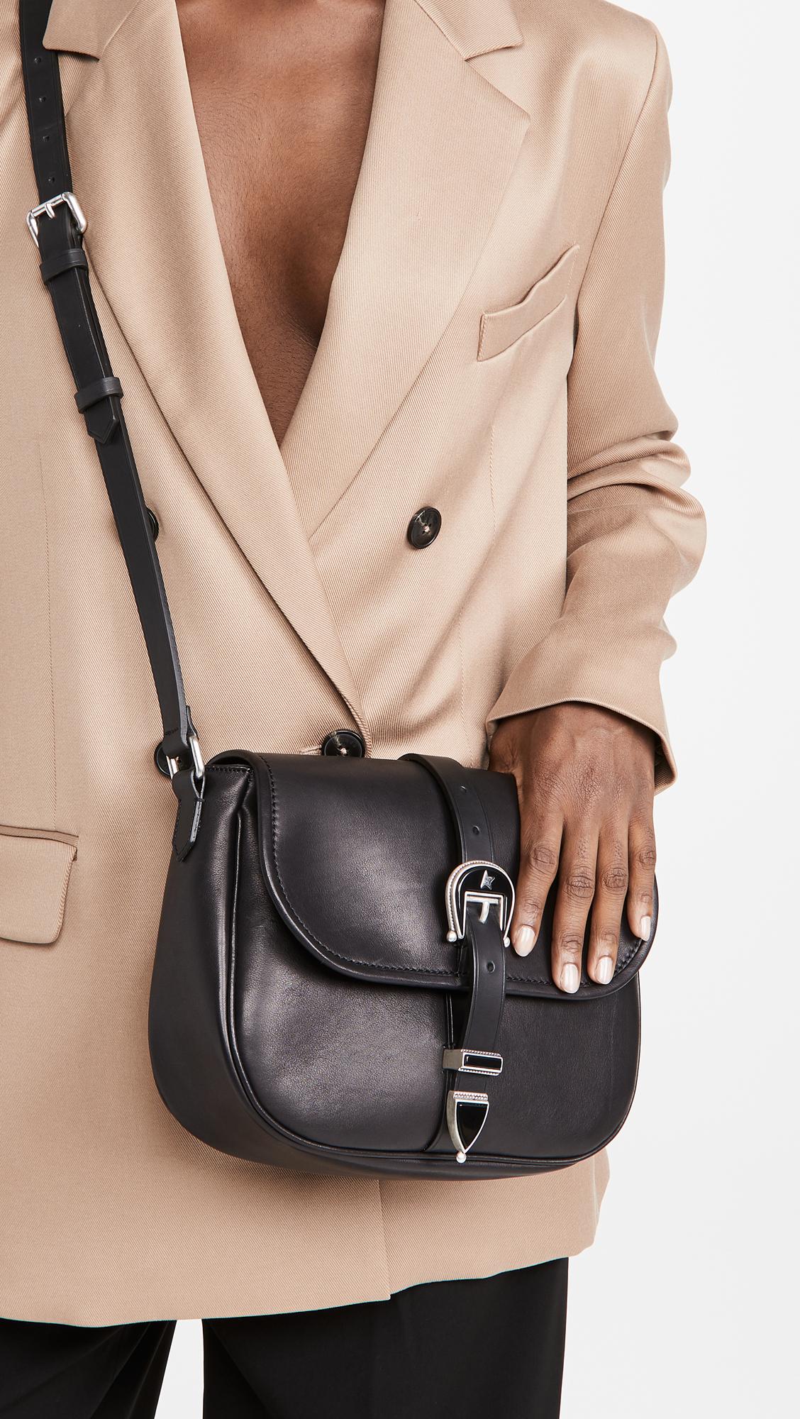 Golden Goose Deluxe Brand Leather Rodeo Bag Medium in Black/Brown