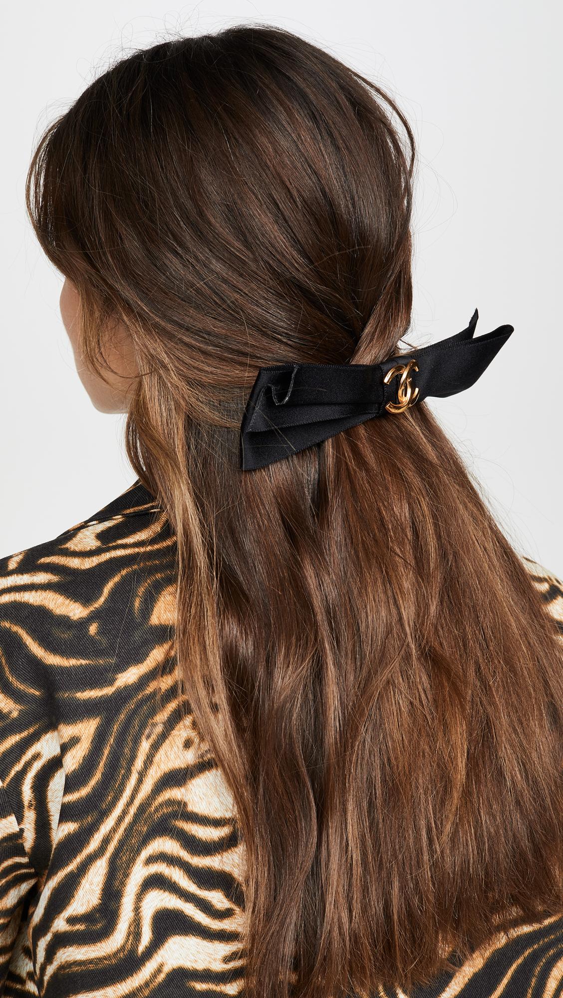 chanel bow hair clip