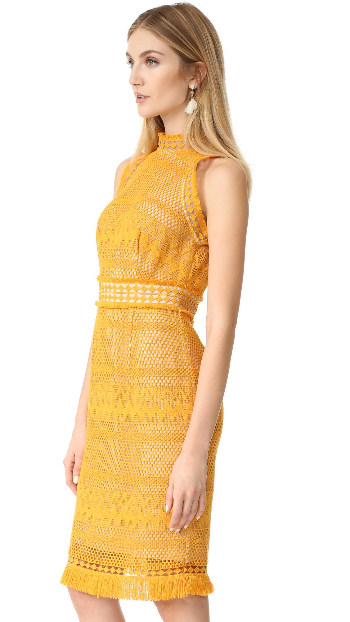 shoshanna yellow dress