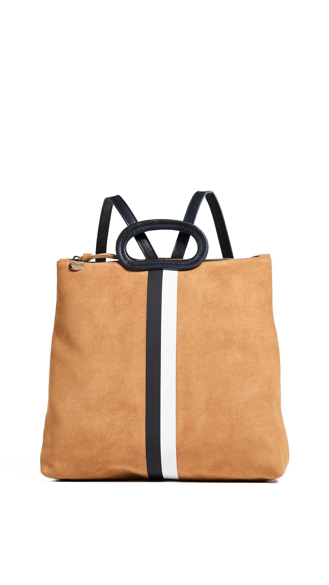 Clare V. Solid Leather Backpack - Black Backpacks, Handbags - W2436440