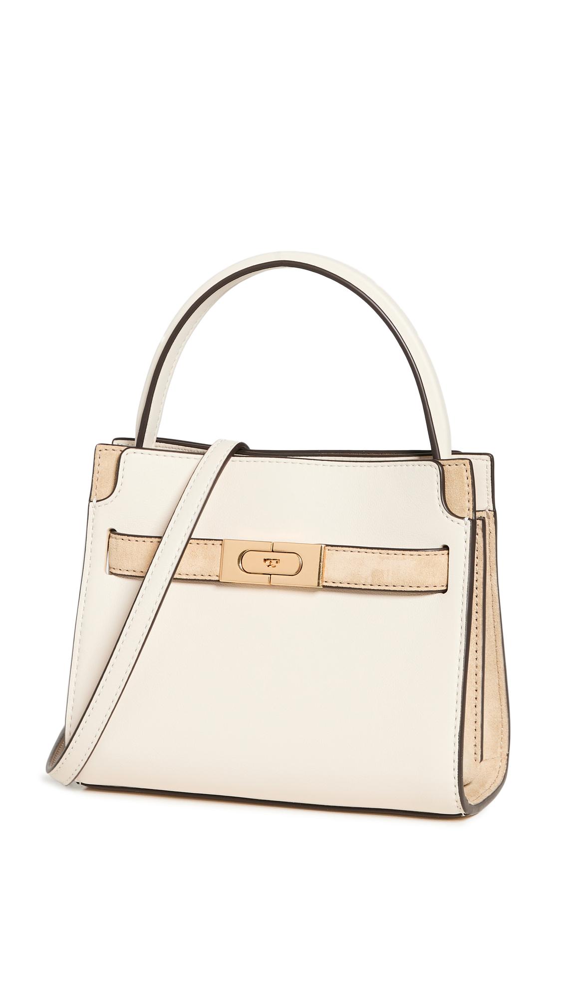 Tory Burch Lee Radziwill Petite Double Bag in Natural | Lyst
