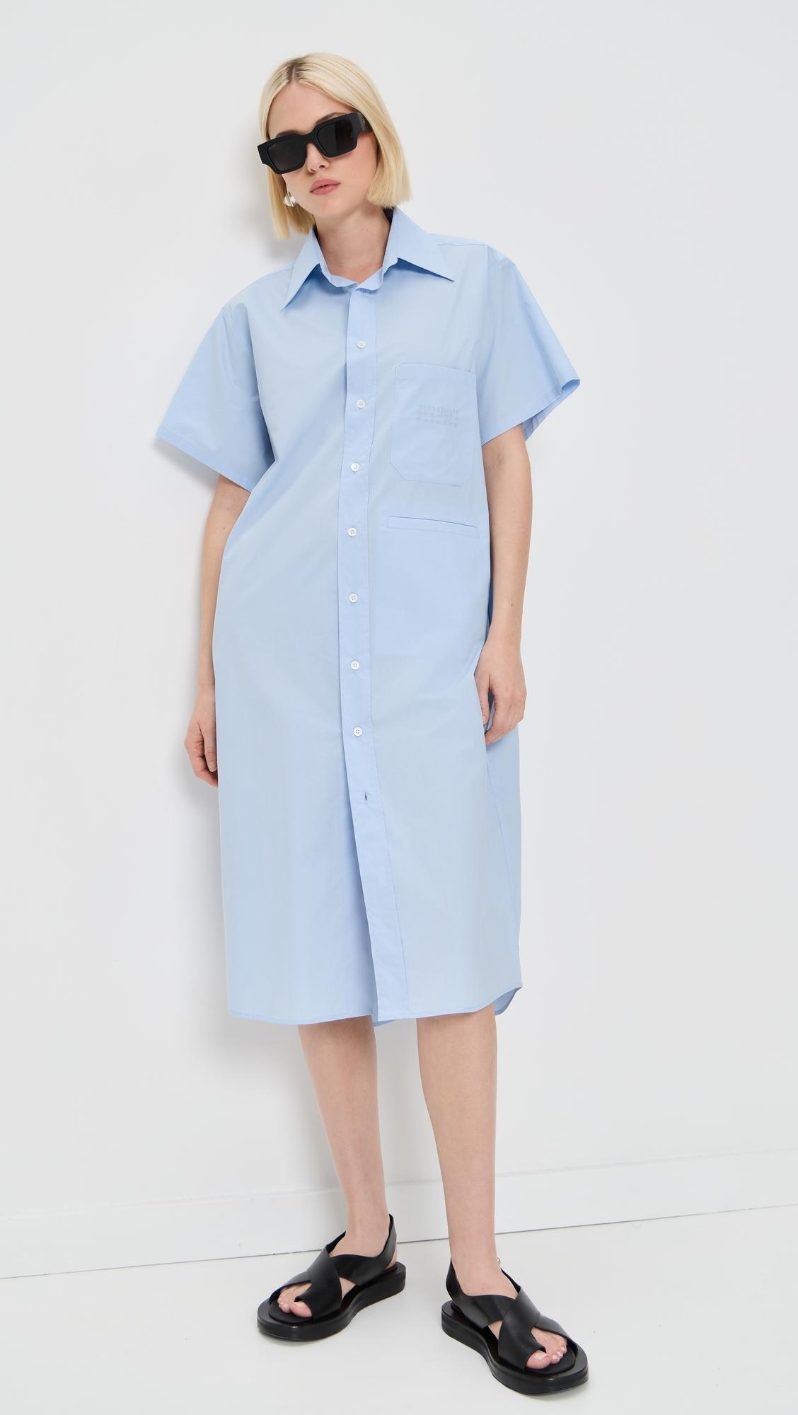 mm6 maison margiela shirt dress $775 MM6 Maison Margiela Women's White Wool Blend Shirt Dress Size IT40/US4