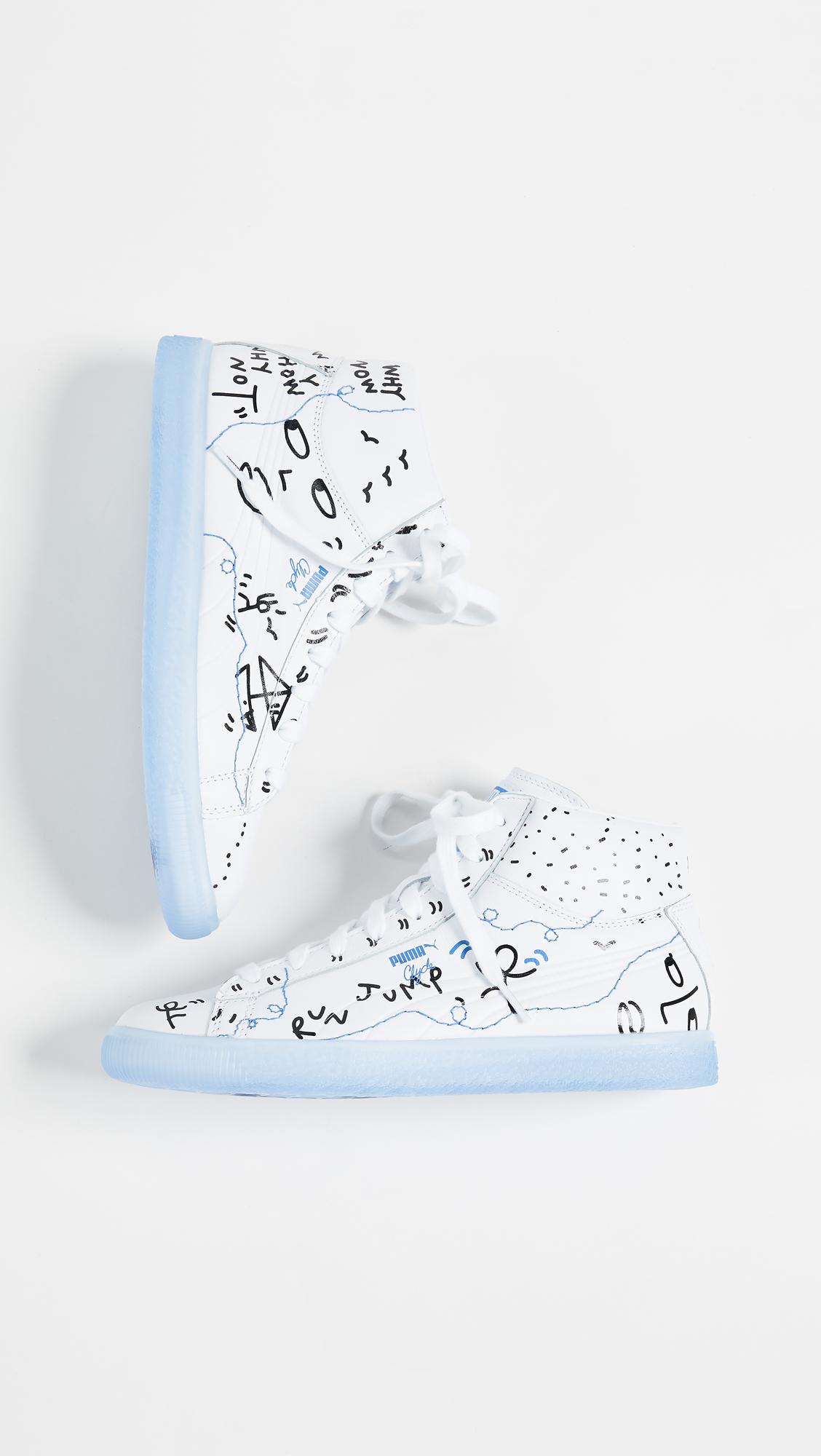 puma x shantell martin clyde mid sneakers