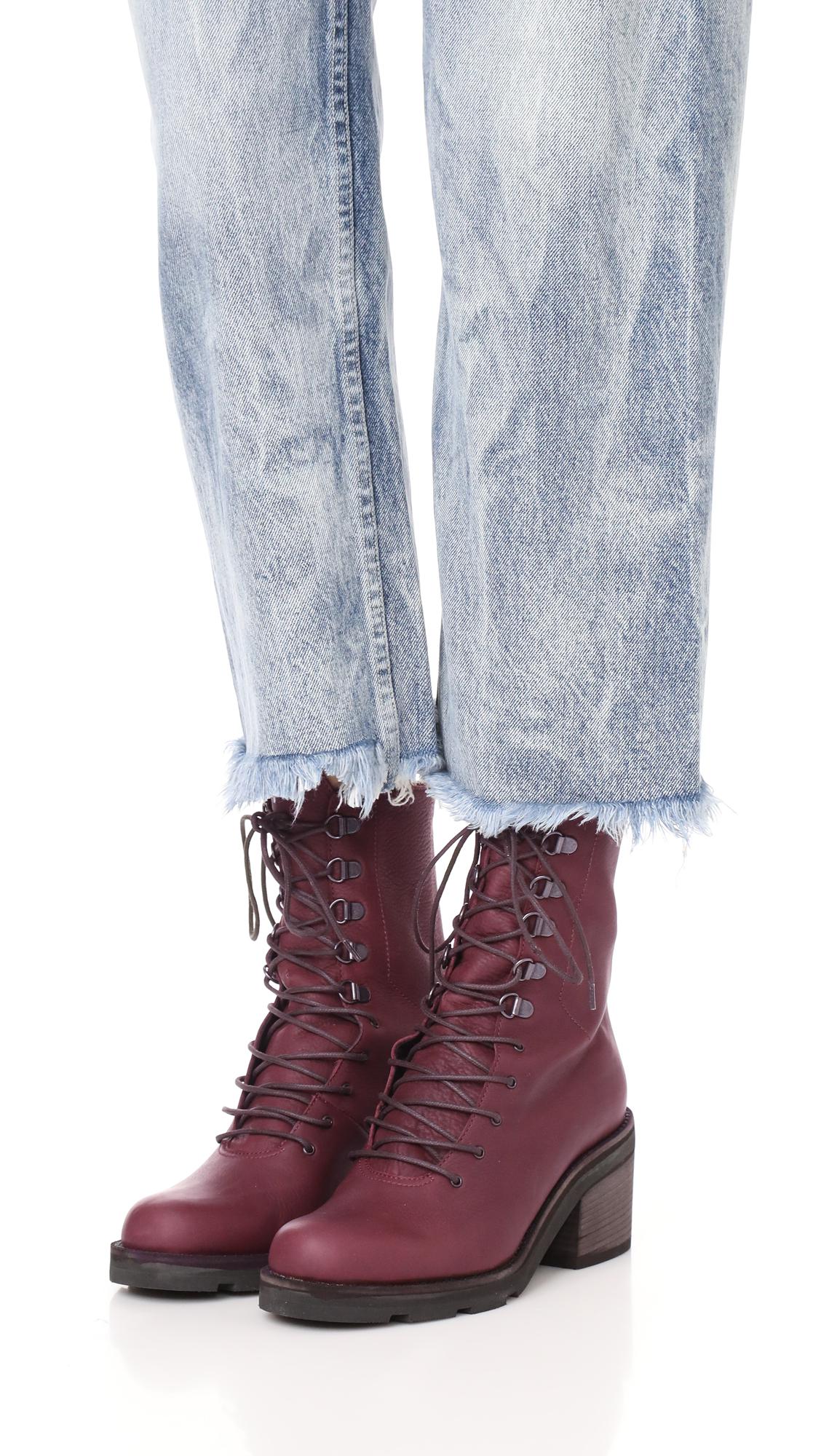 frye women's myra lug combat boot