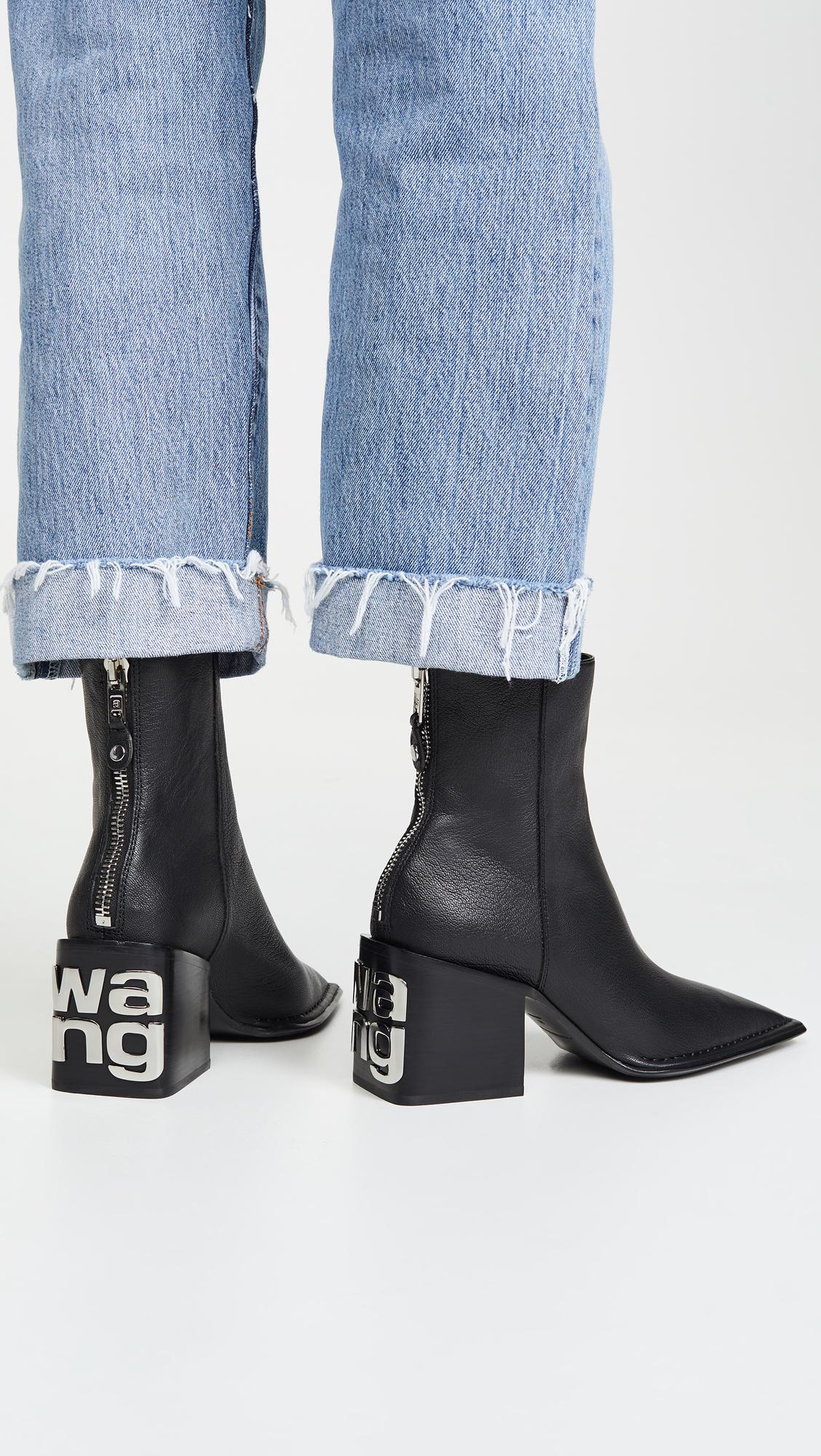 Alexander Wang Leather Parker Boots in Black - Lyst