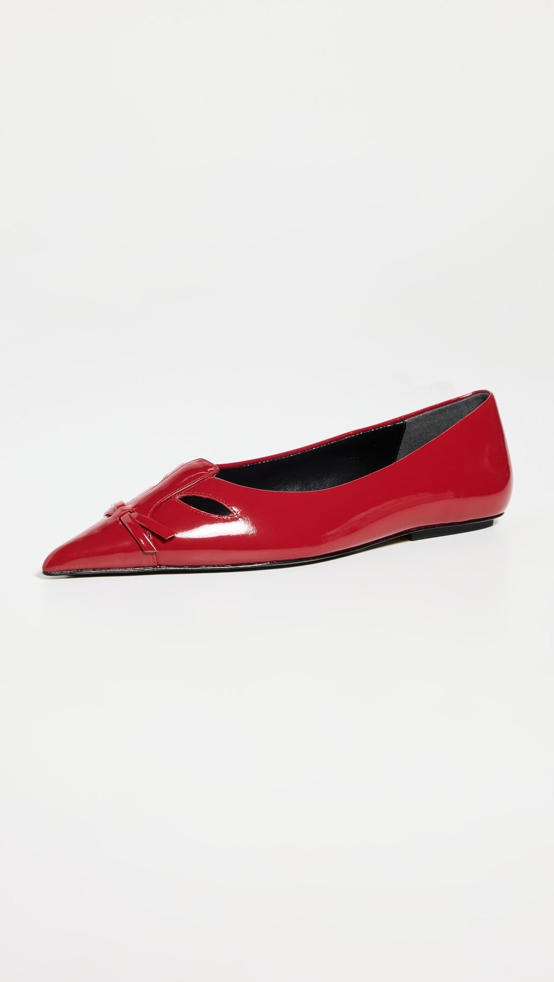 フラットシューズ The Kat Ballerinas - Marc Jacobs - Leather - Red Marc Jacobs The Kat フラットシューズ | レッド | FARFETCH JP