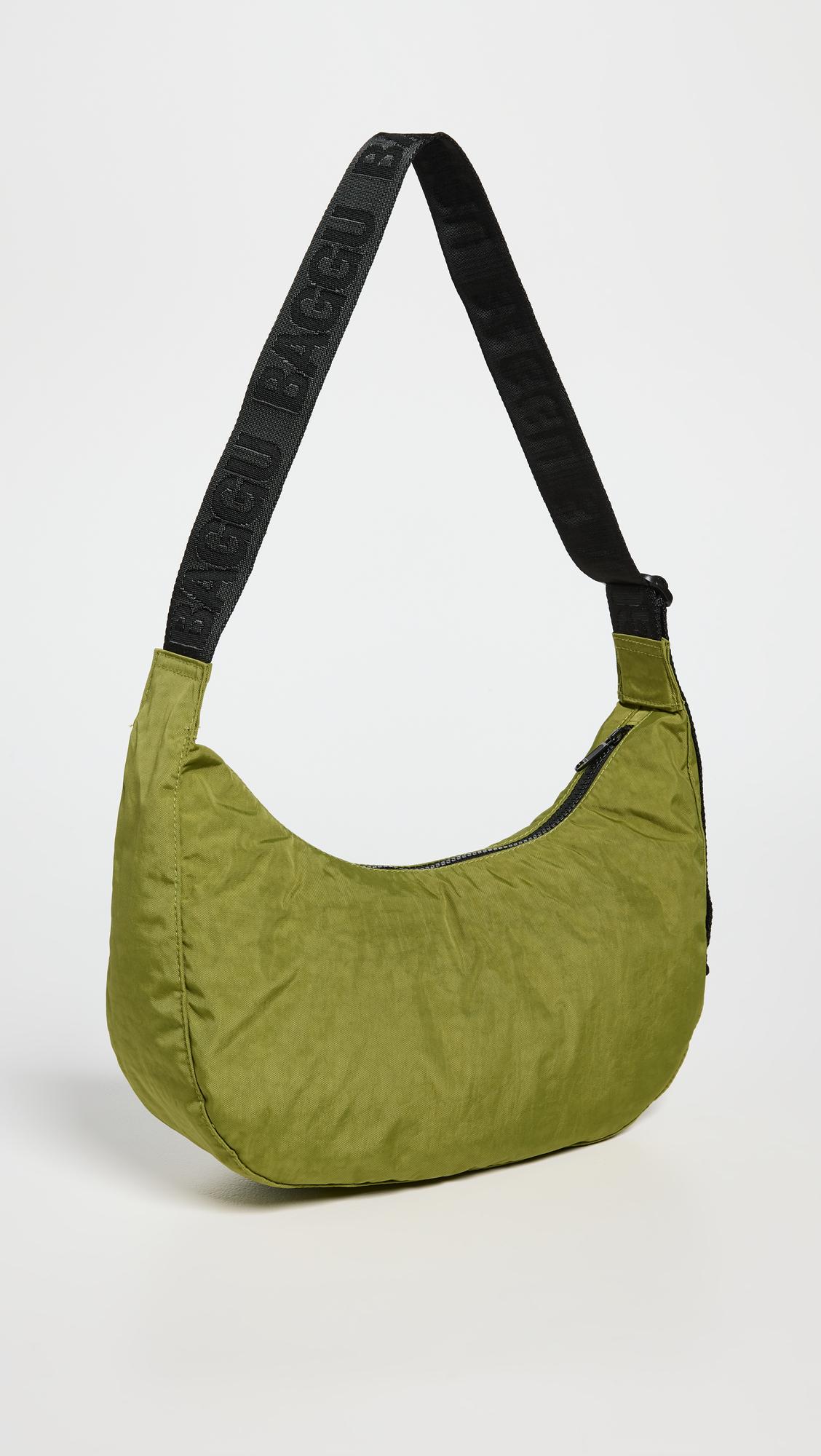 green baggu crescent bag