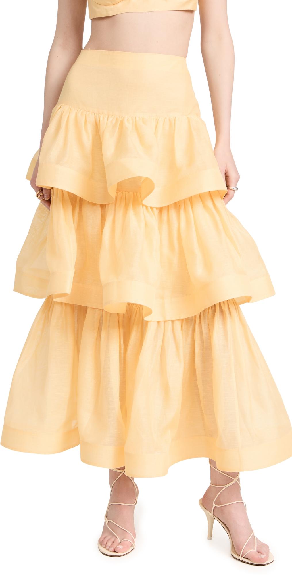 スカート ZIMMERMANN Women Skirts 0726SF241SPIC Orange Orange Zimmermann Skirts for Women | Lyst